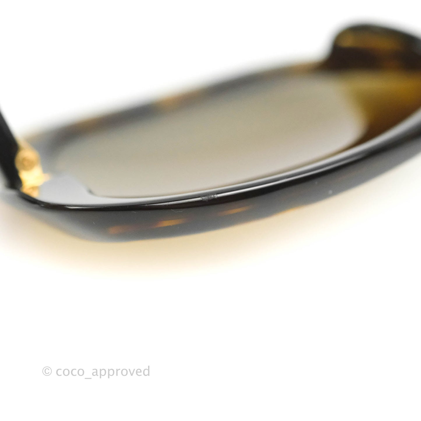 Chanel Tortoise Shell Oversized Frame Pearl CC Sunglasses
