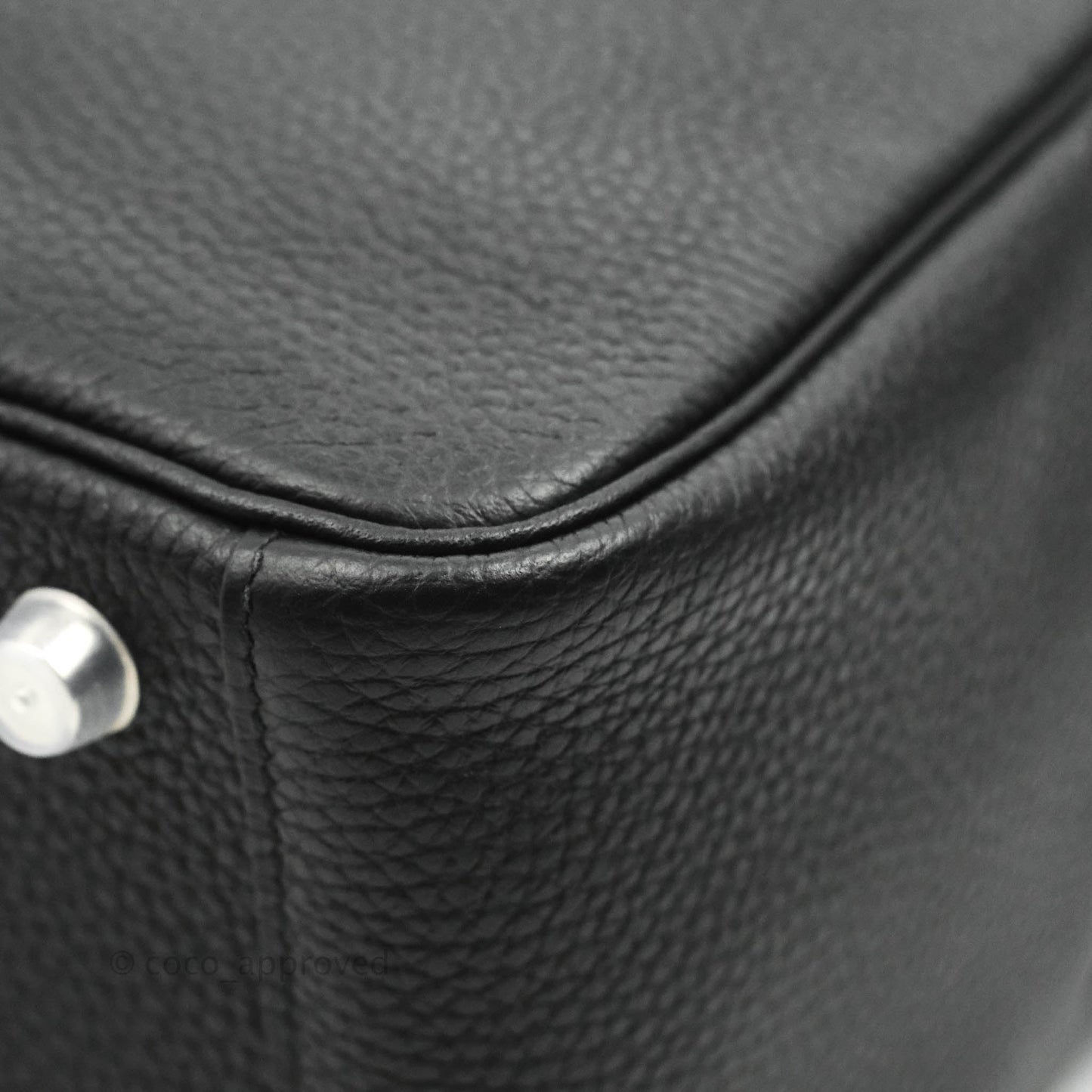Hermès Lindy 26 Black Clemence Silver Hardware
