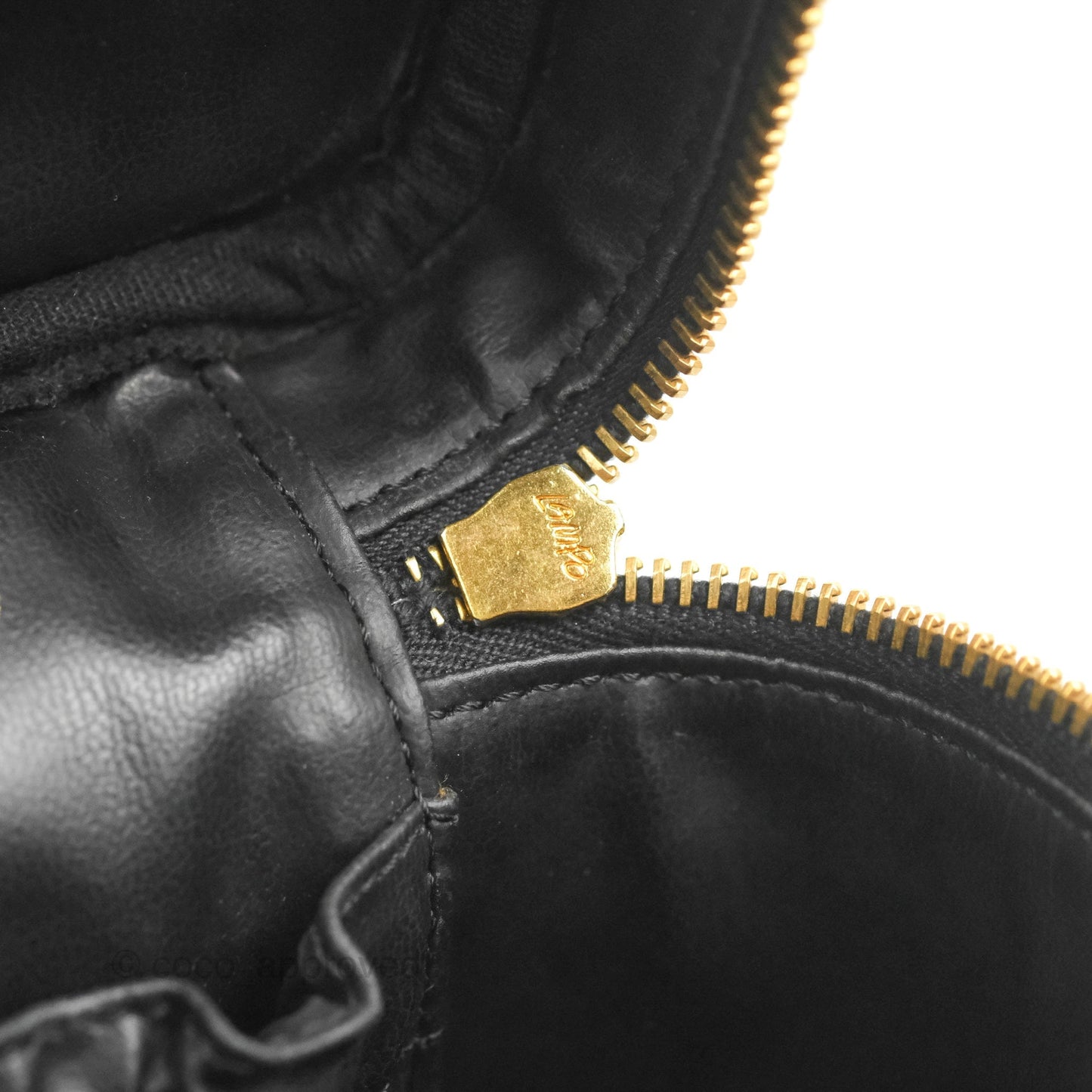 Chanel Vintage Vanity Case Black Caviar Gold Hardware