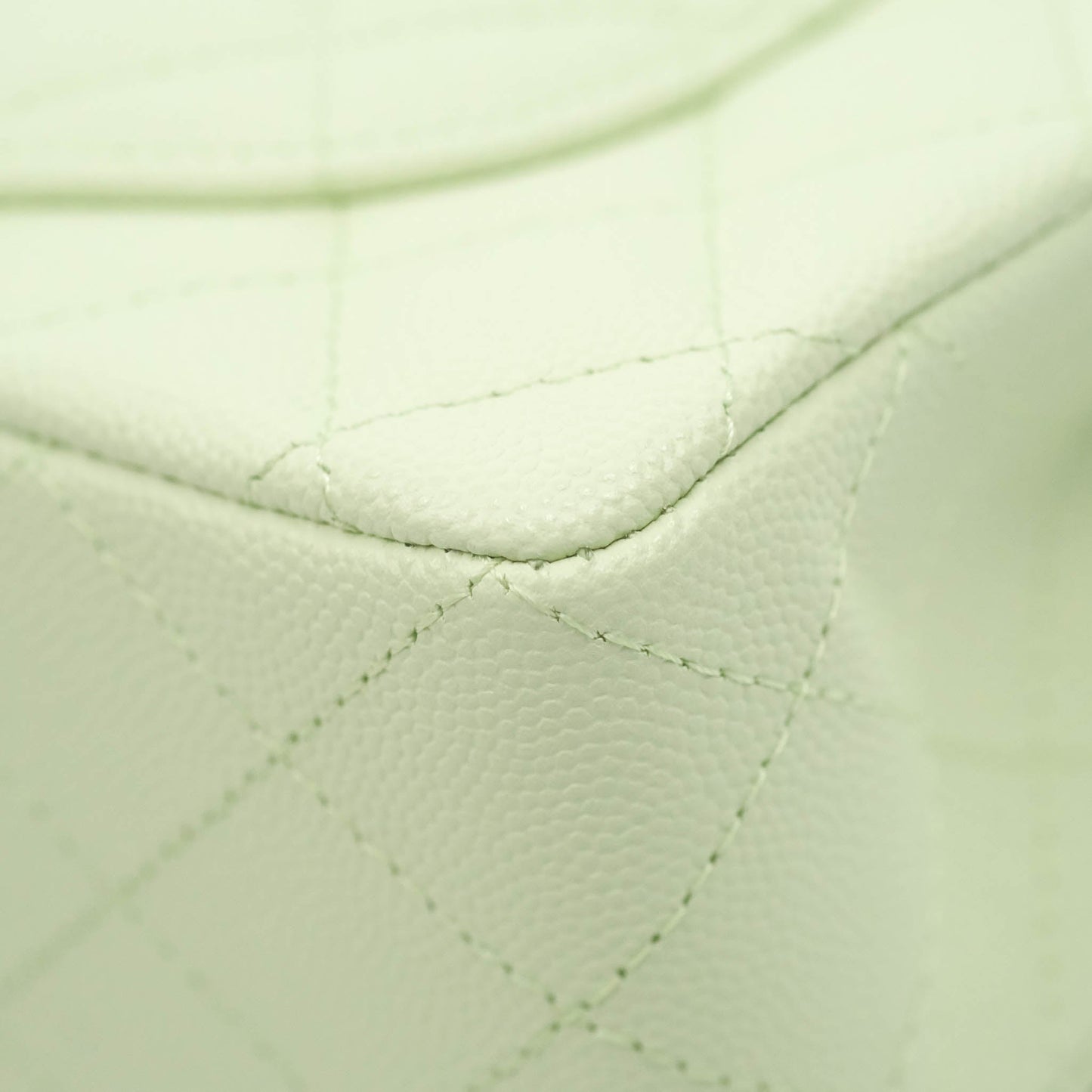 Chanel Small Classic Quilted Flap Mint Green Caviar Gold Hardware 22C