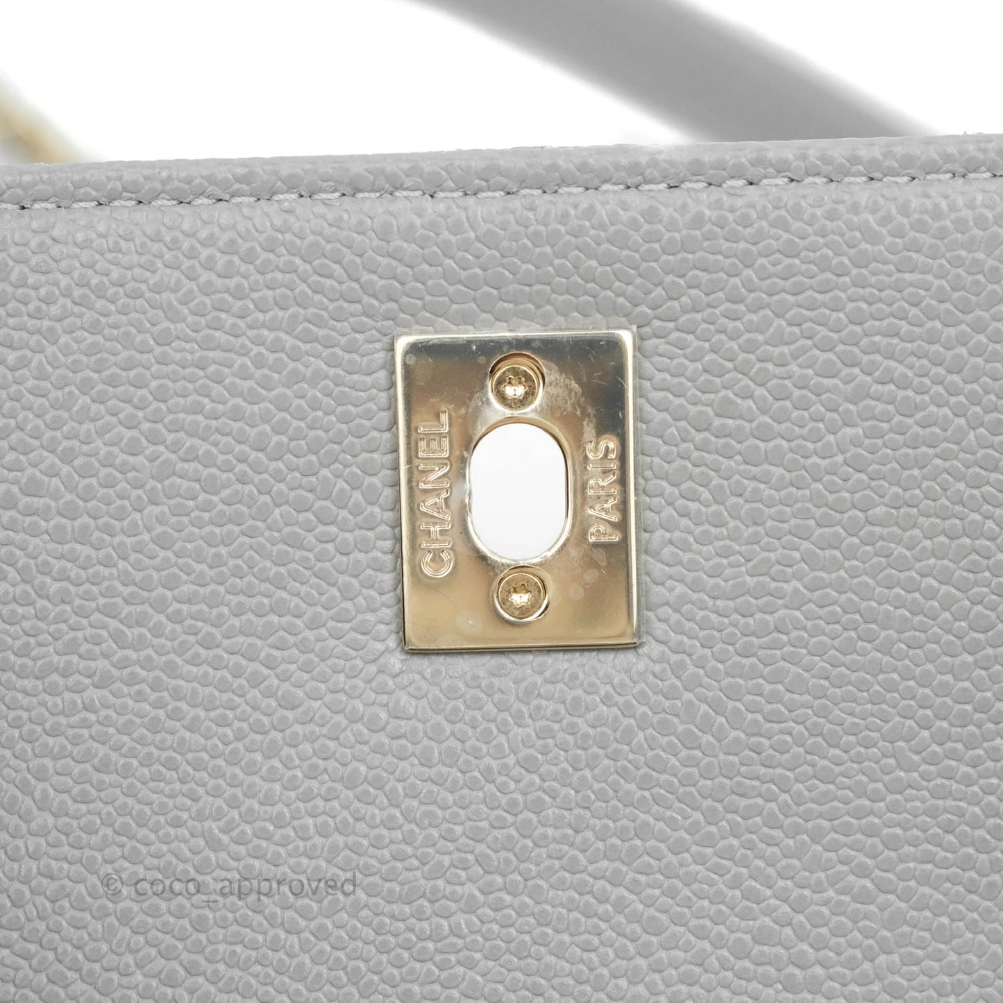 Chanel Quilted Small Business Affinity Flap Grey Caviar Gold Hardware