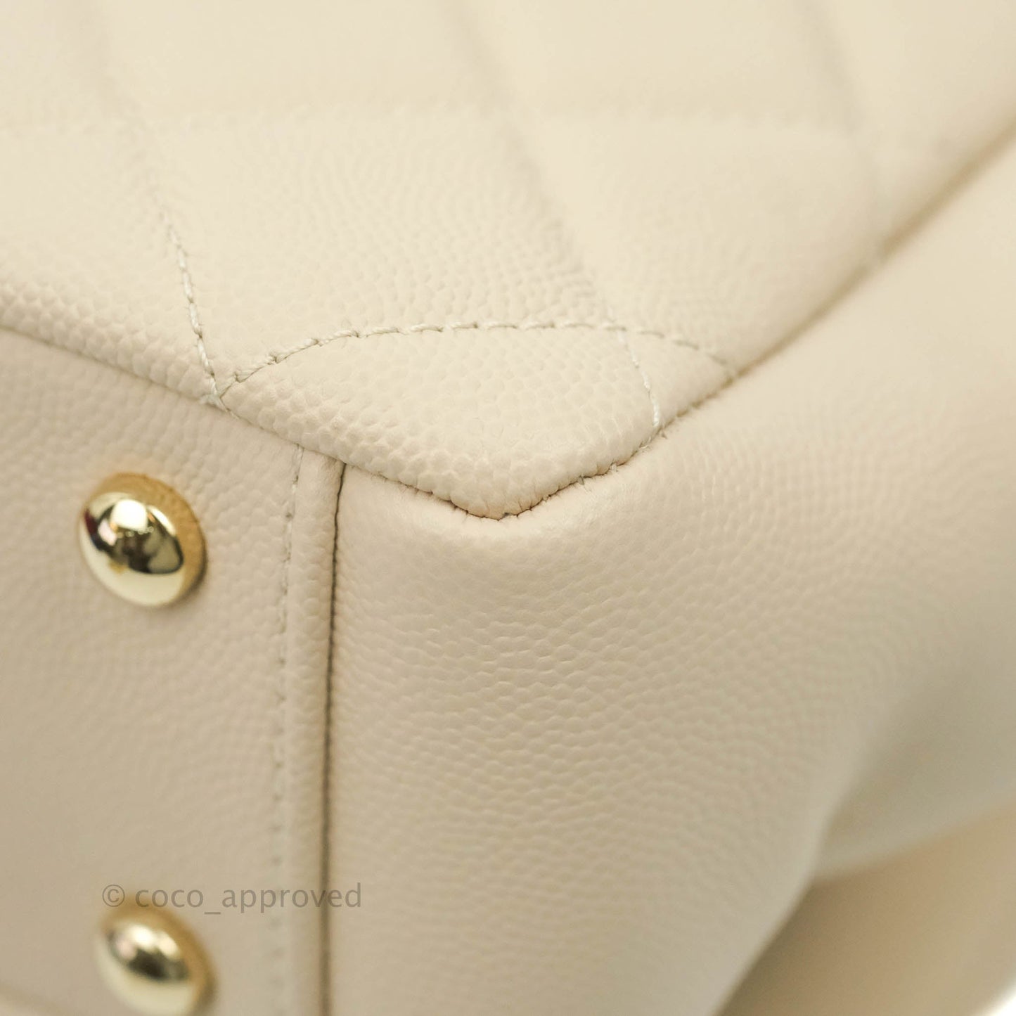 Chanel Quilted Medium Business Affinity Flap Light Beige Caviar Gold Hardware 20B