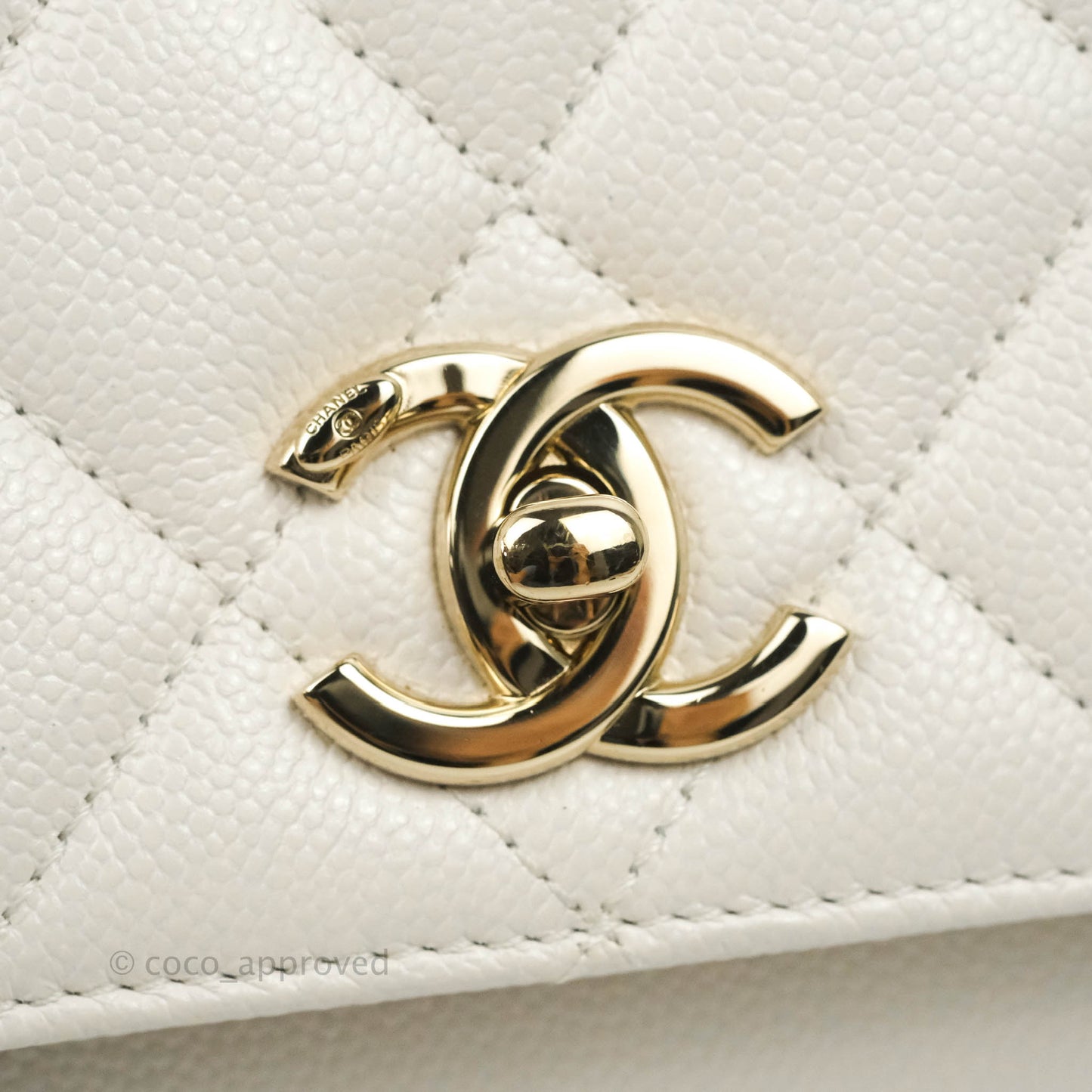 Chanel Quilted Small Business Affinity Flap White Caviar Gold Hardware