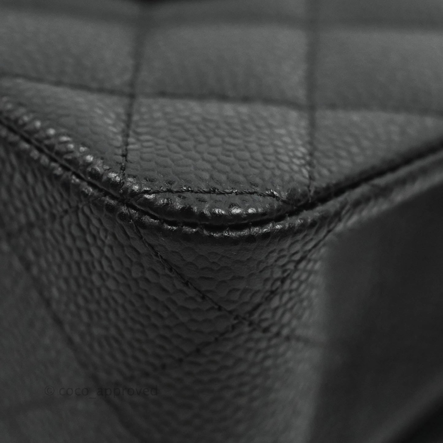Chanel Classic M/L Medium Double Flap Black Caviar Gold Hardware