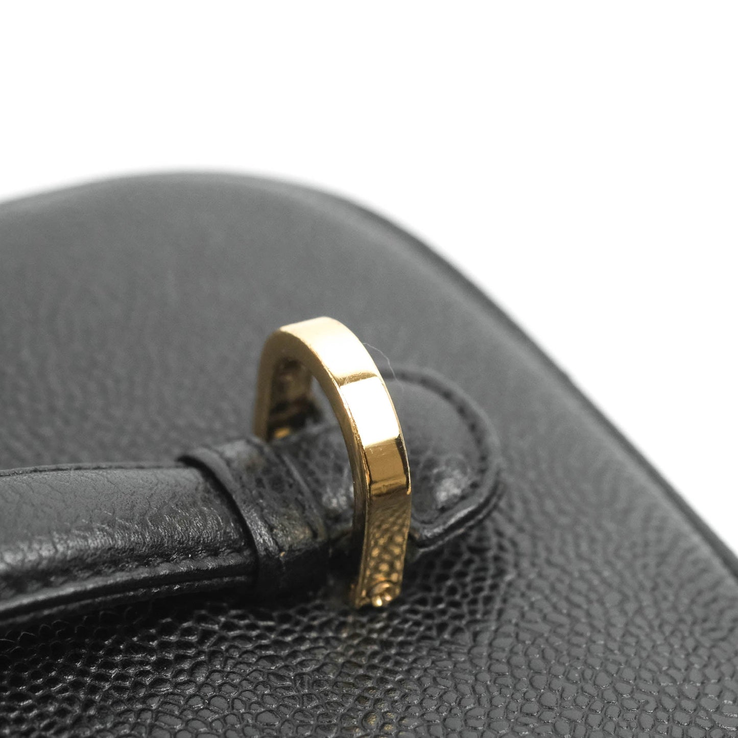 Chanel Vintage Vanity Case Black Caviar Gold Hardware