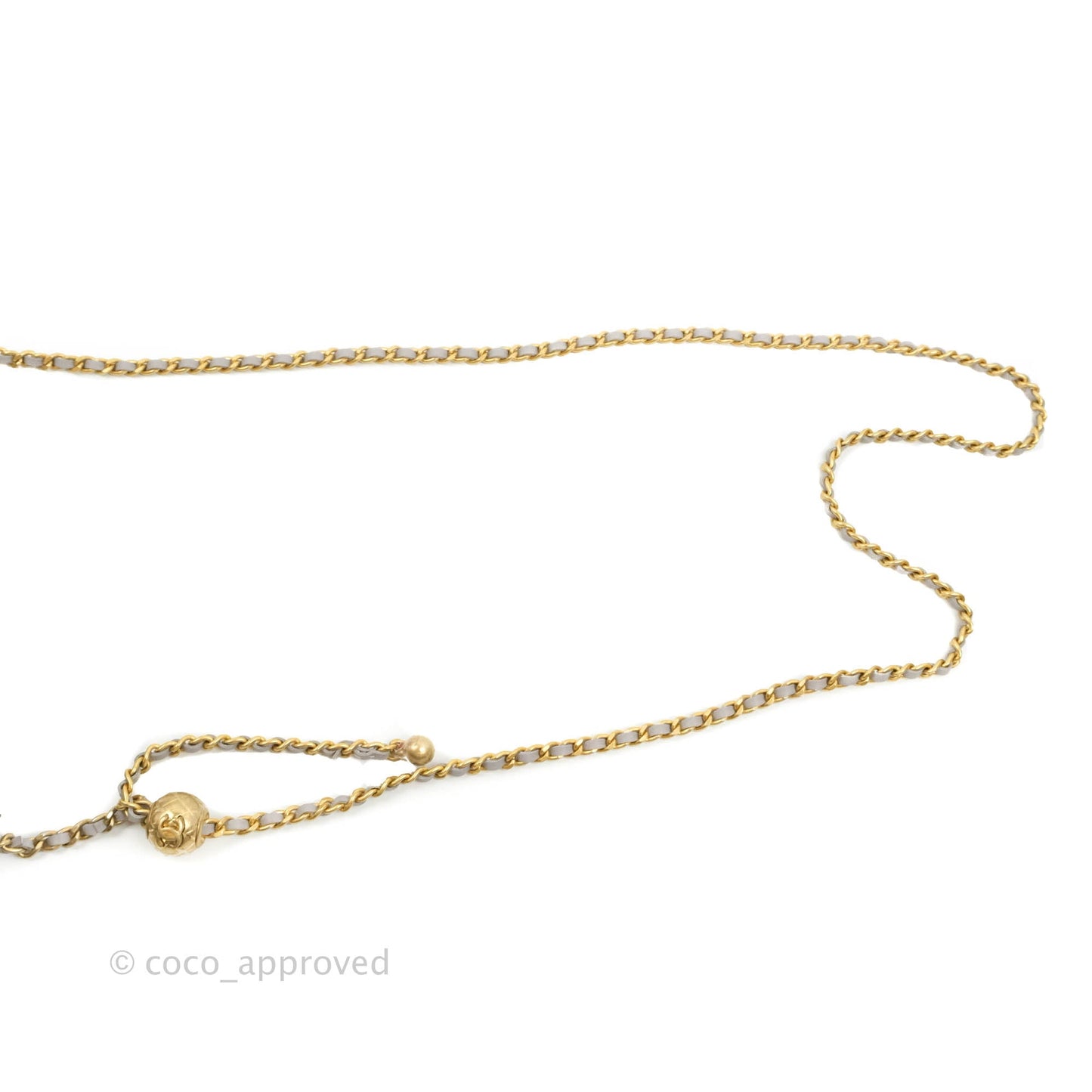 Chanel Quilted Pearl Crush Wallet on Chain WOC Grey Lambskin Aged Gold Hardware
