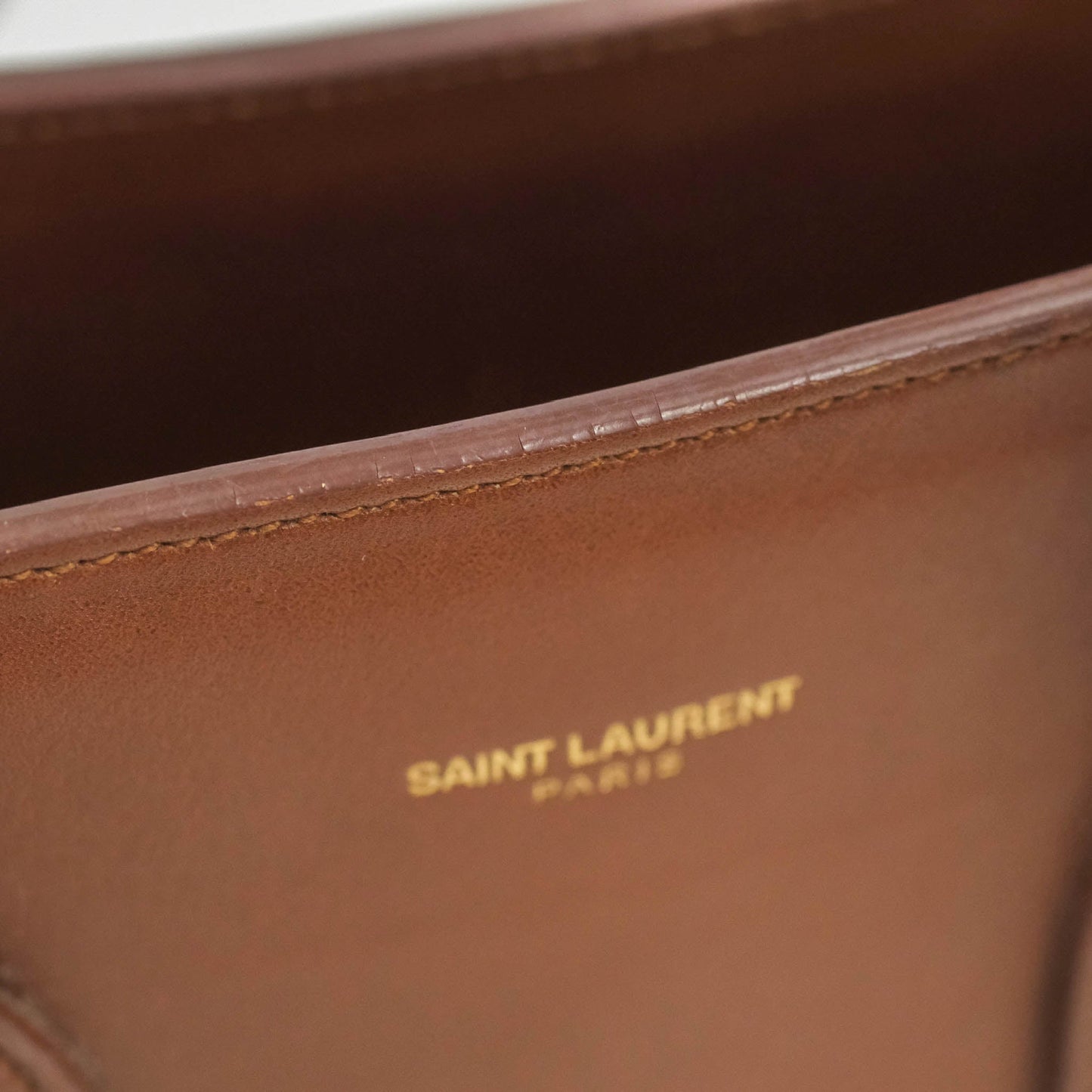 Saint Laurent Small Sac de Jour Bag Brown Calfskin Gold Hardware