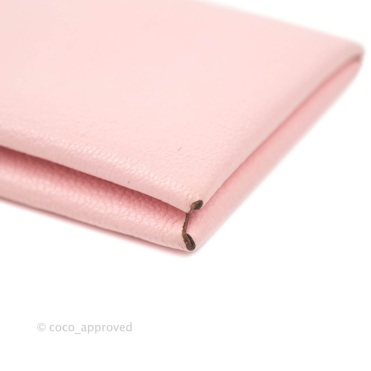 Hermès Calvi Card Holder Sakura Pink Chevre Mysore