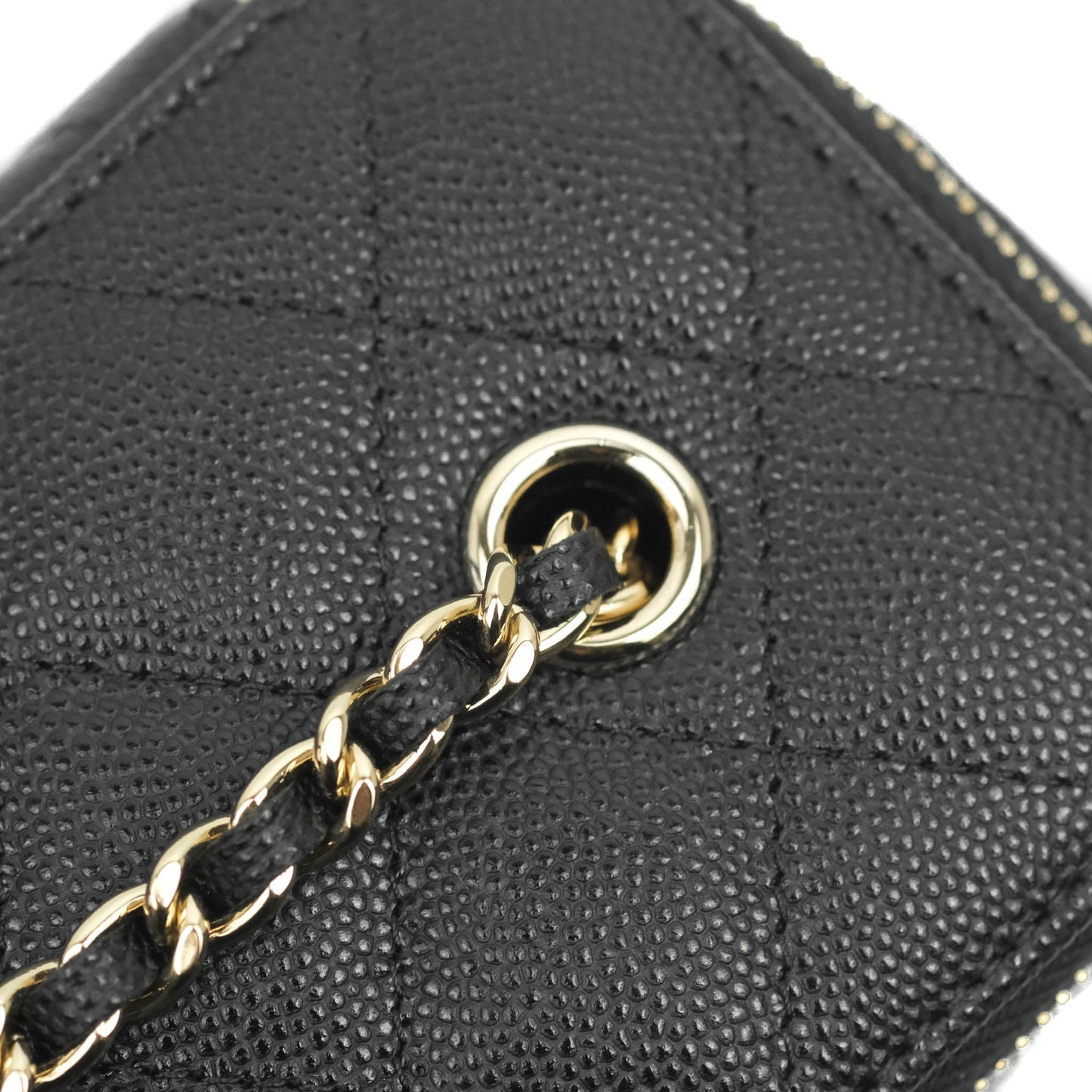 Chanel Vanity with Classic Chain Black Caviar Gold Hardware