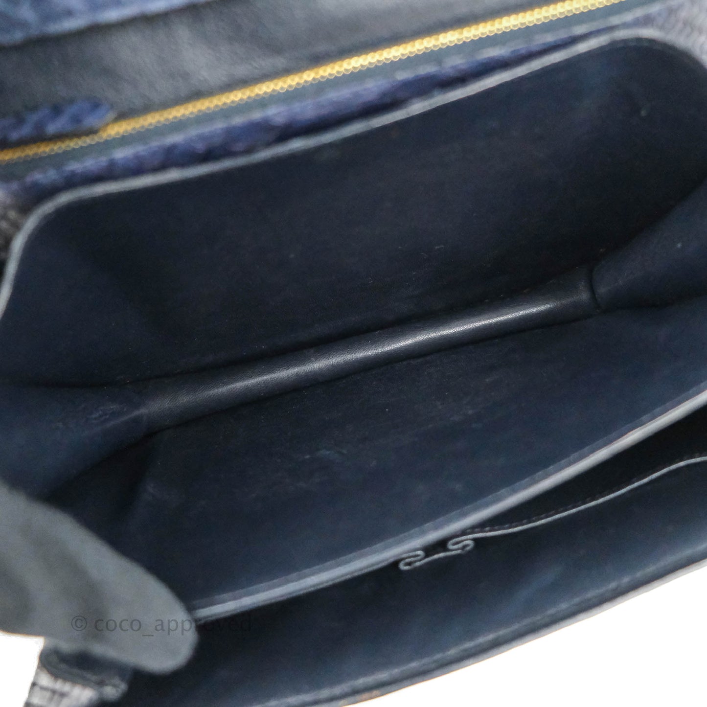 Celine Medium Classic Box Flap Grey Blue Python Gold Hardware