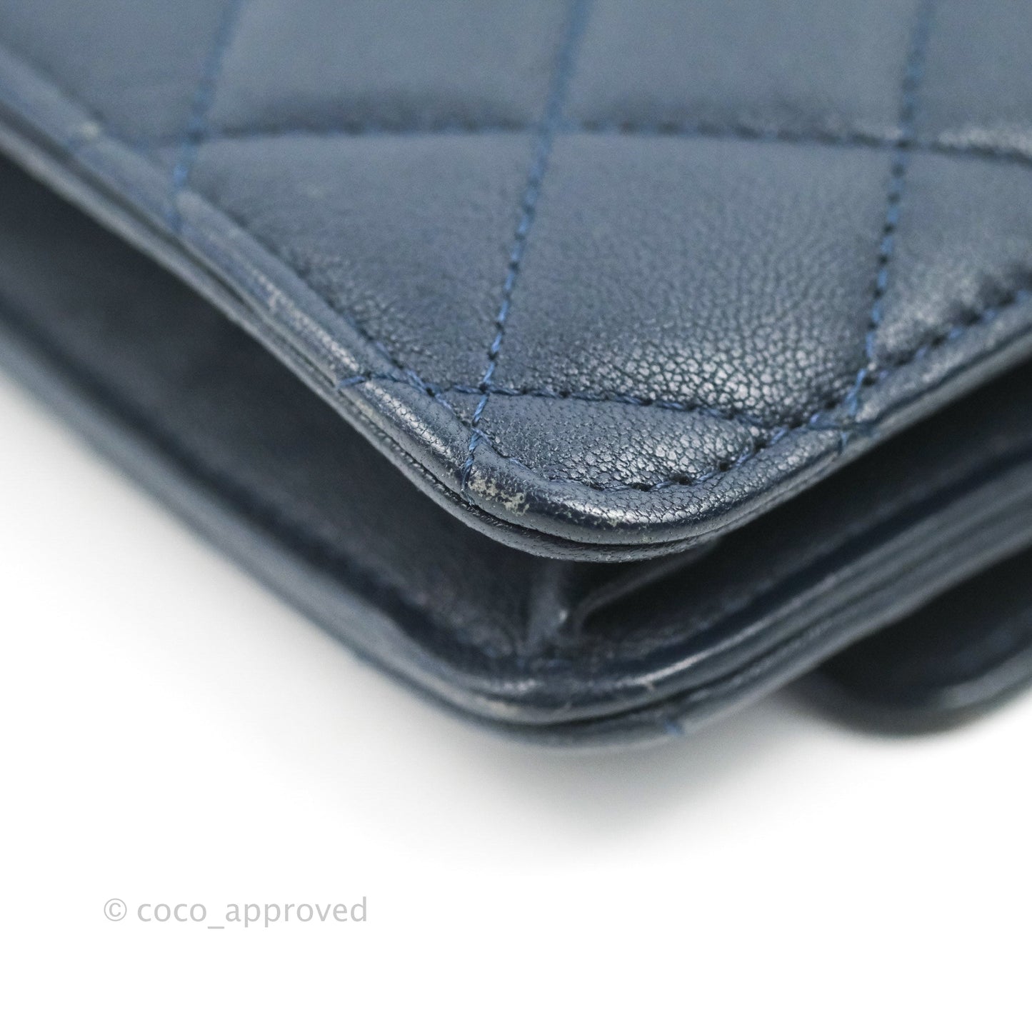 Chanel Urban Companion Wallet on Chain WOC Navy Calfskin Silver Hardware