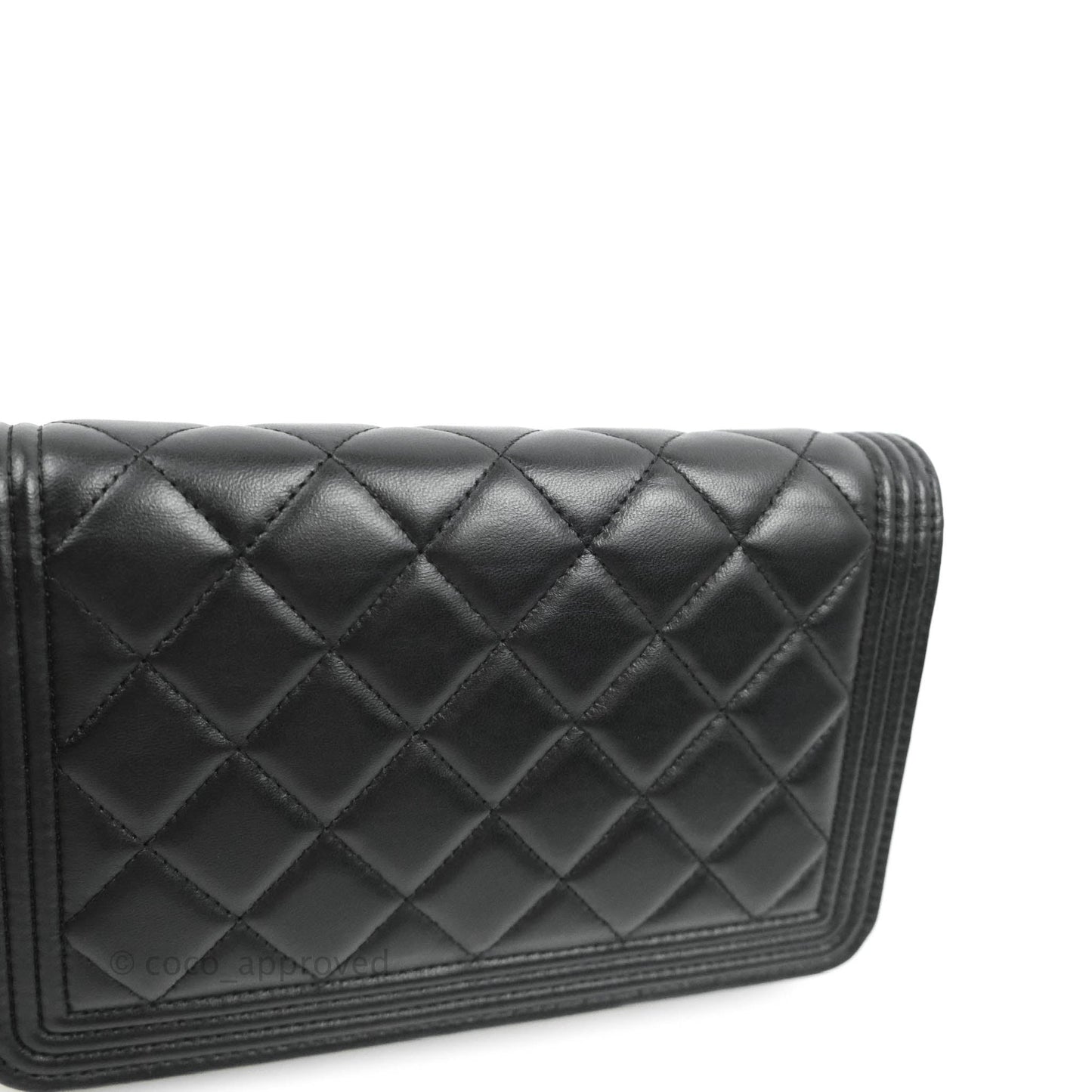 Chanel Boy Wallet on Chain WOC Black Lambskin Gold Hardware