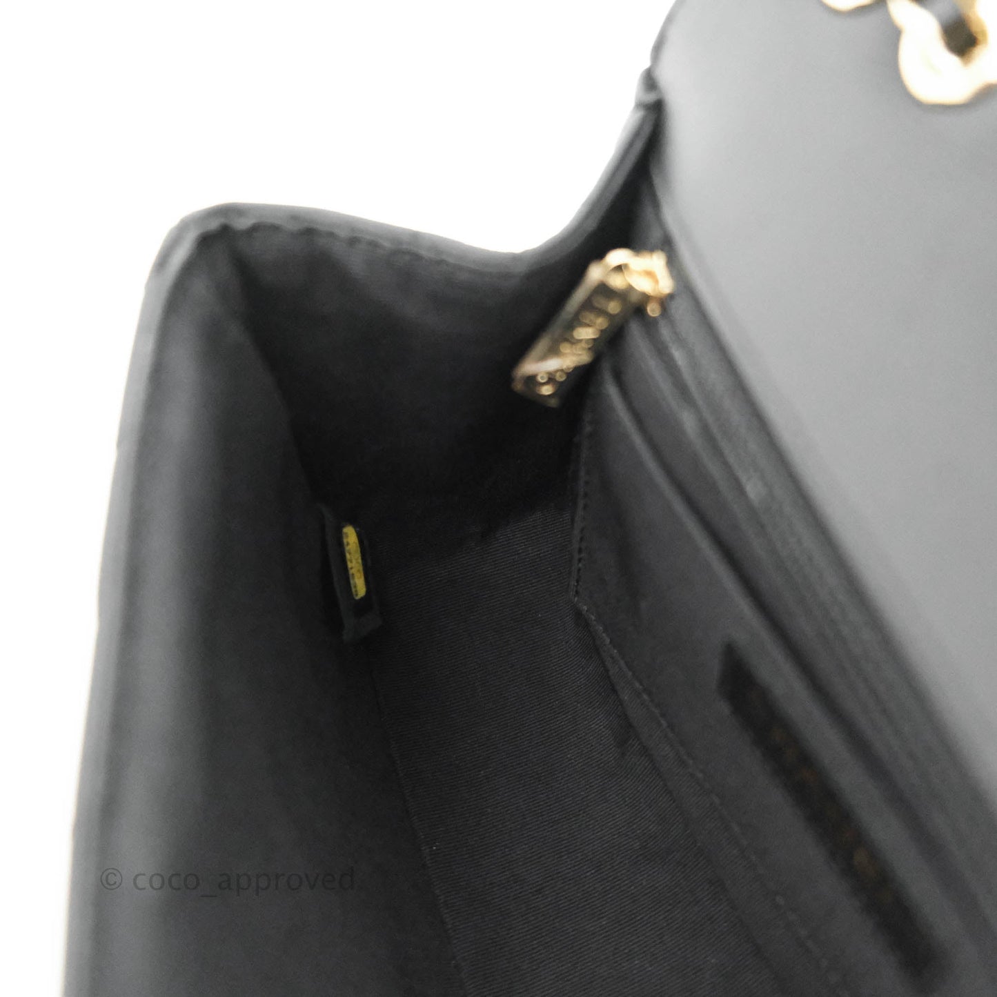 Chanel Small Statement Chevron Flap Bag Black Gold Hardware