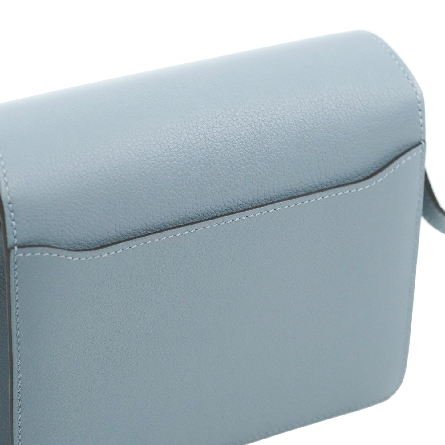 Hermès Roulis Mini 18 Bleu Lin Evercolor Gold Hardware