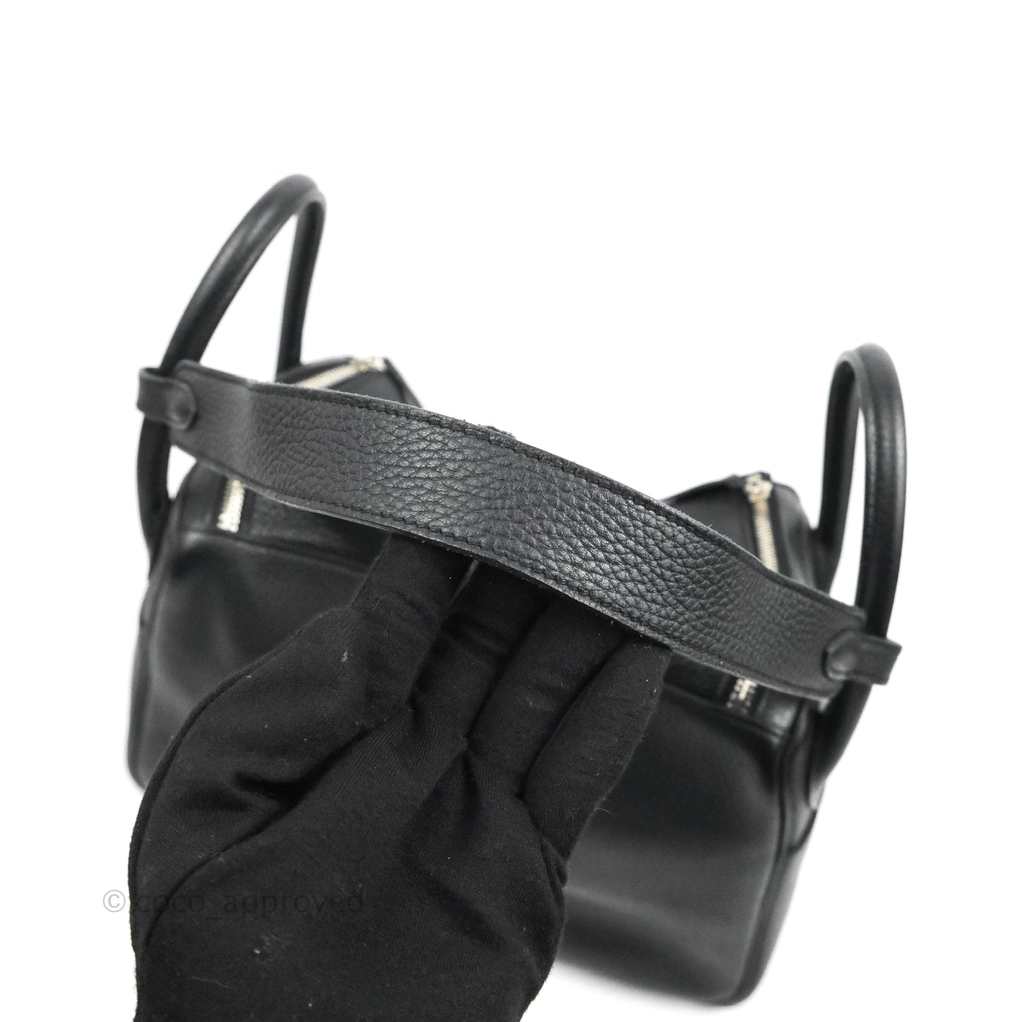 Hermès Lindy 30 Black Clemence Palladium Hardware
