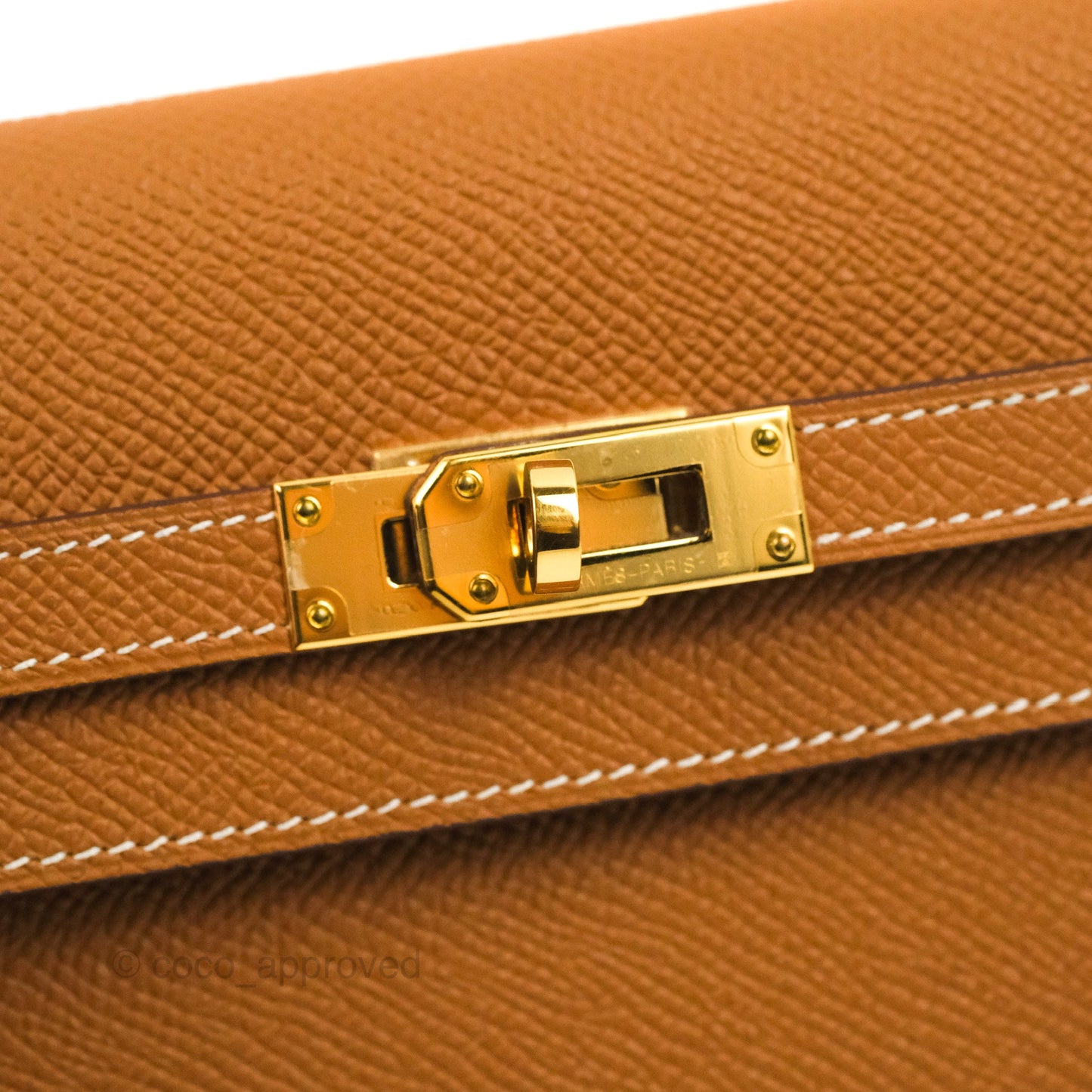 Hermès Epsom Kelly Wallet Gold Gold Hardware