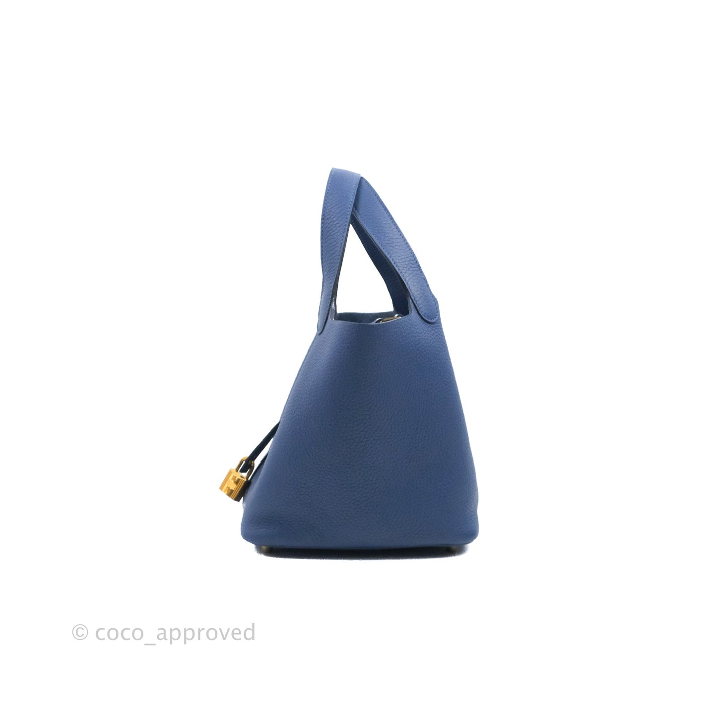 Hermès Picotin Lock 18 TM Bleu Brighton Gold Hardware