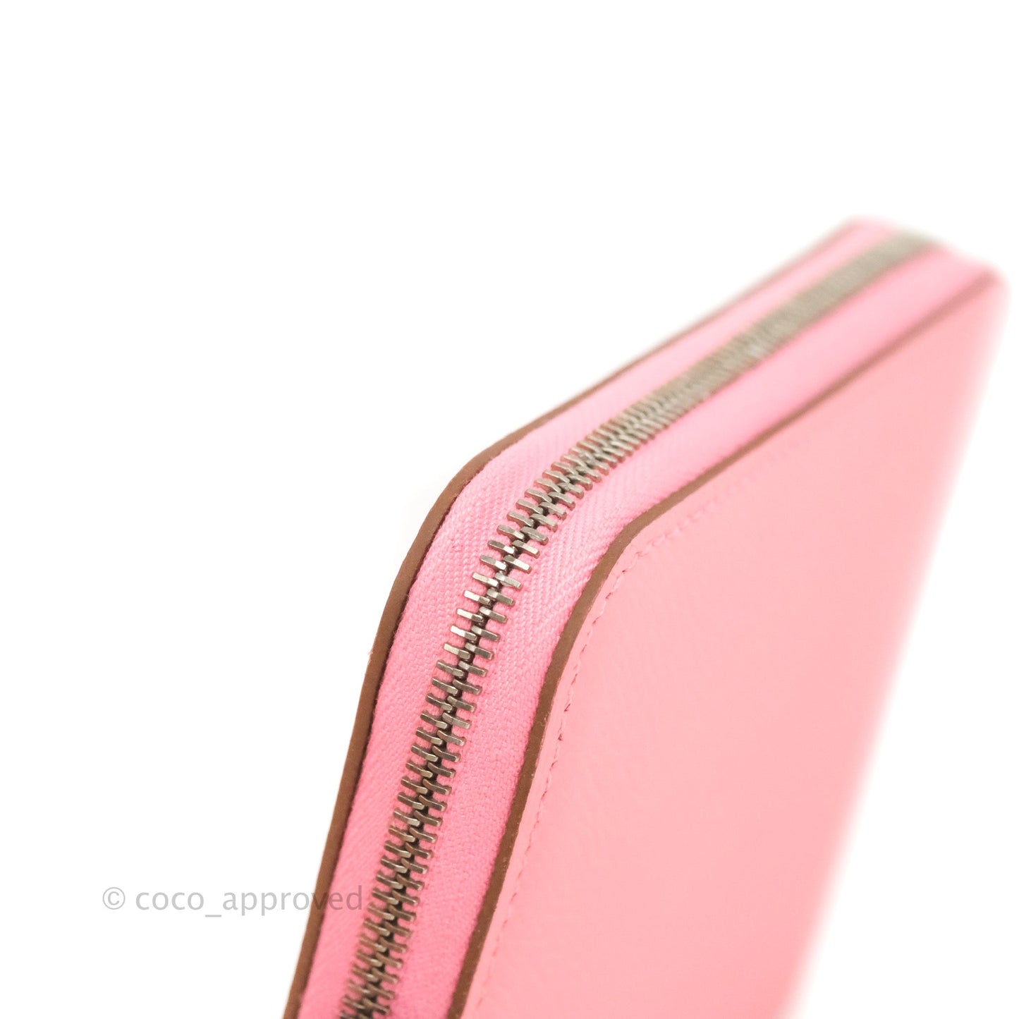 Hermès Silk In Compact Wallet Rose Lipstick Epsom