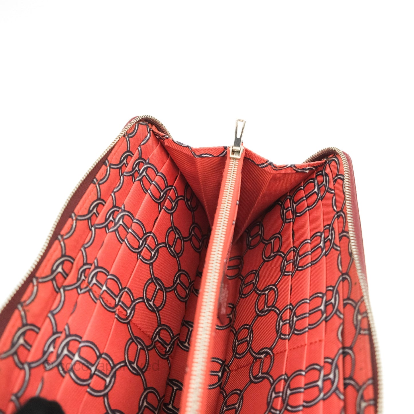 Hermès Silk'In Classique Long Wallet Rouge H Epsom