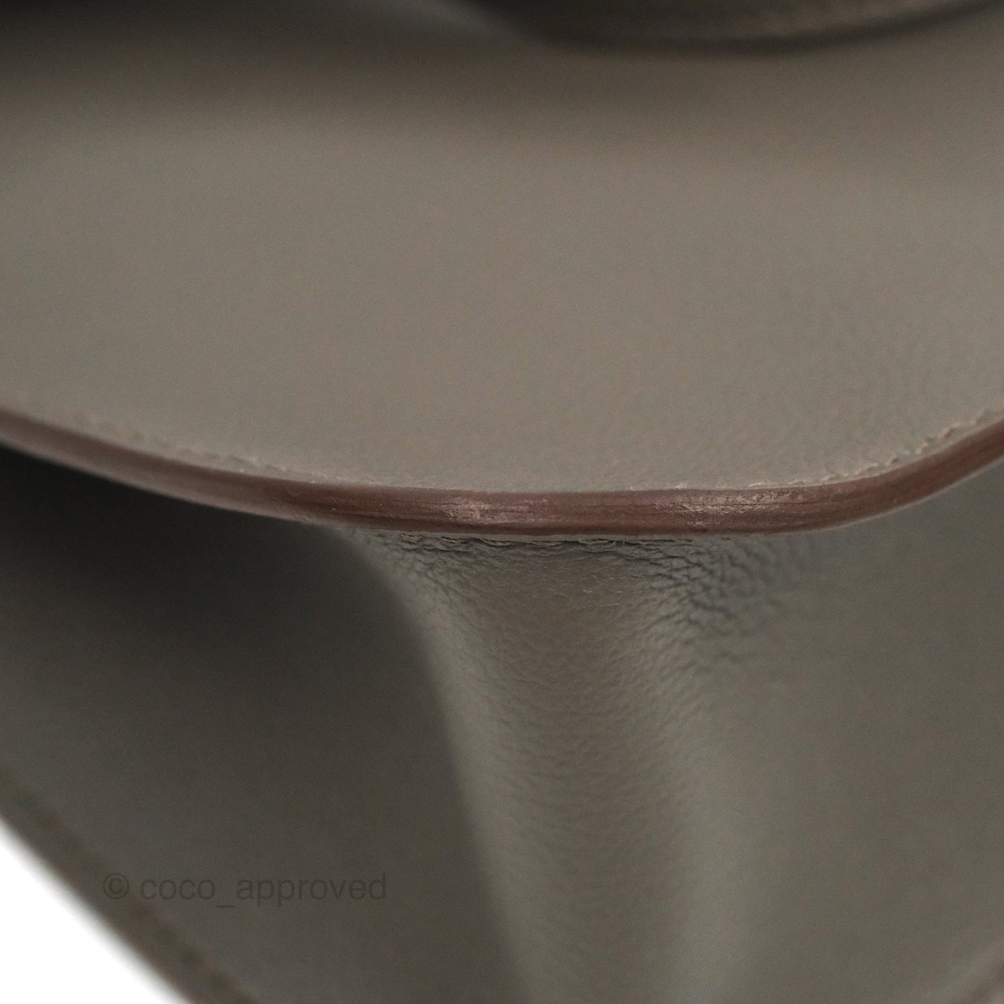 Hermès Halzan 25 Gris Etain 8F Evercolor Gold Hardware