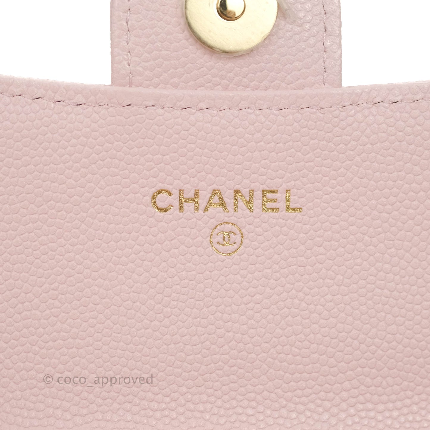 Chanel Mini Wallet With Chain Light Pink Caviar Gold Hardware