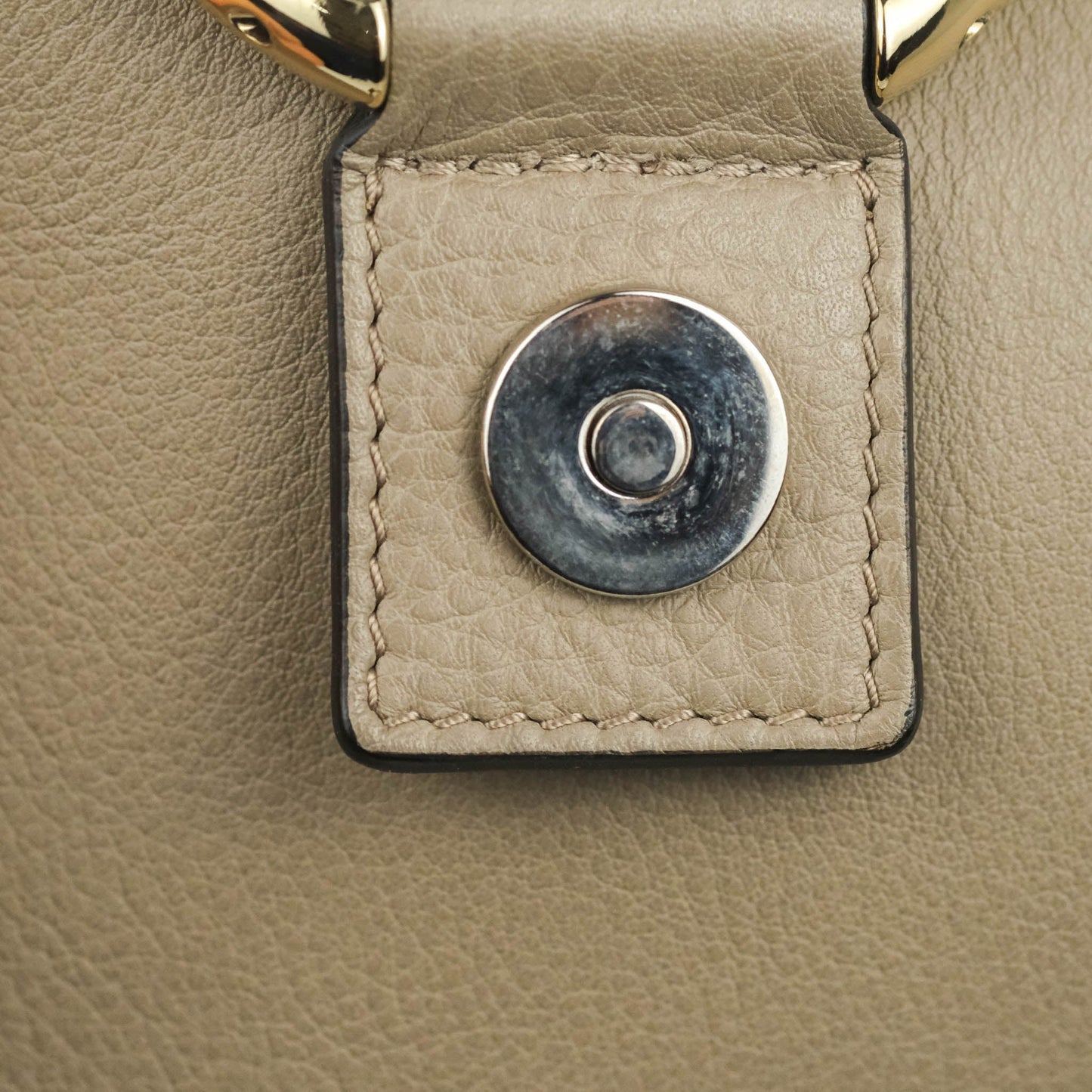 Chloe Small Faye Backpack Suede Calfskin Motty Grey Gold Hardware