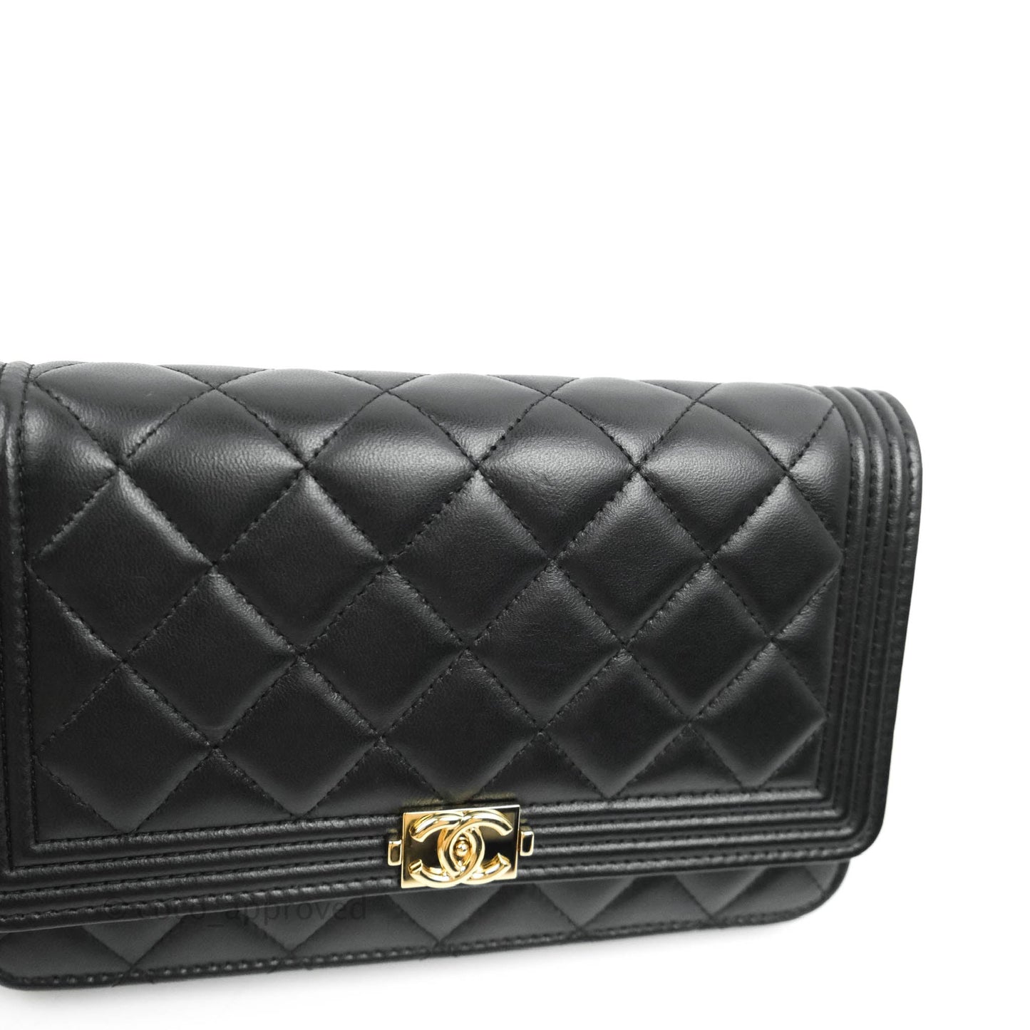 Chanel Boy Wallet on Chain WOC Black Lambskin Gold Hardware