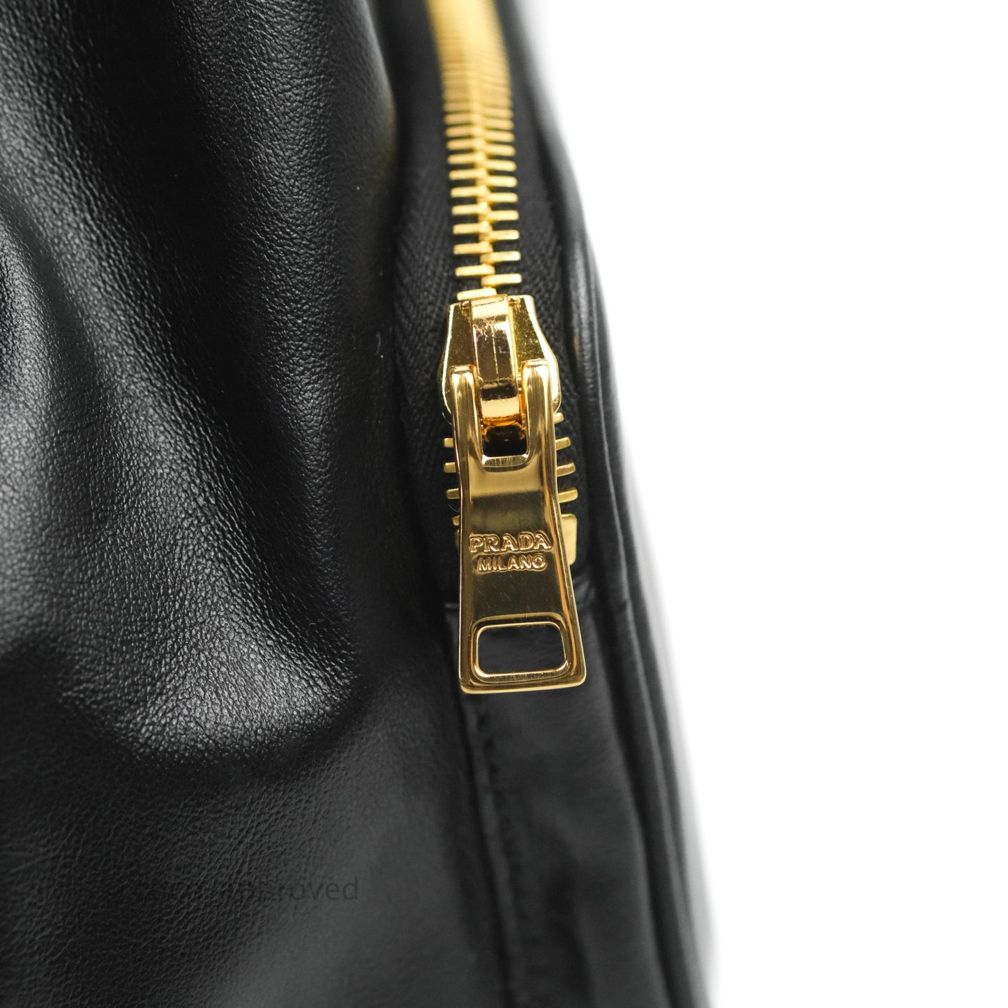 Prada Duet Bucket Bag Black Leather