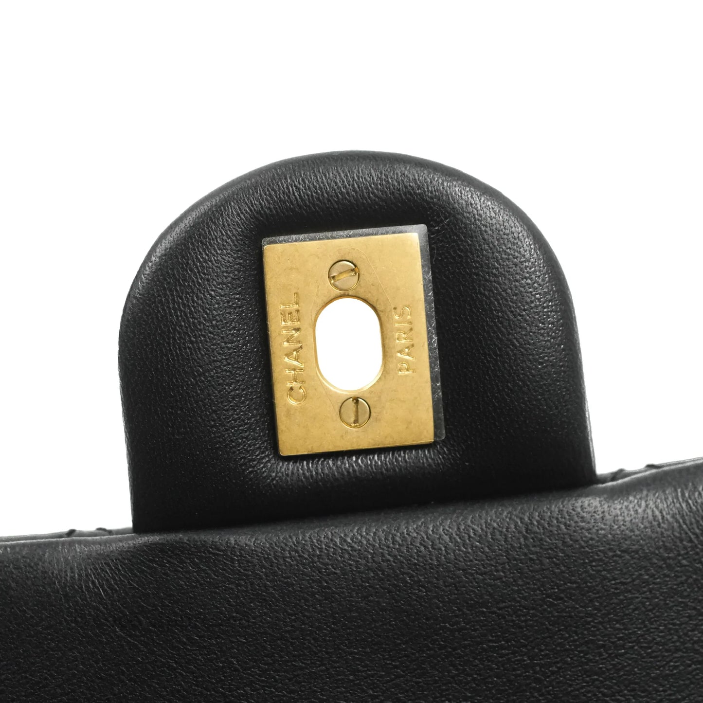 Chanel Mini Rectangular Pearl Crush Quilted Black Lambskin Aged Gold Hardware