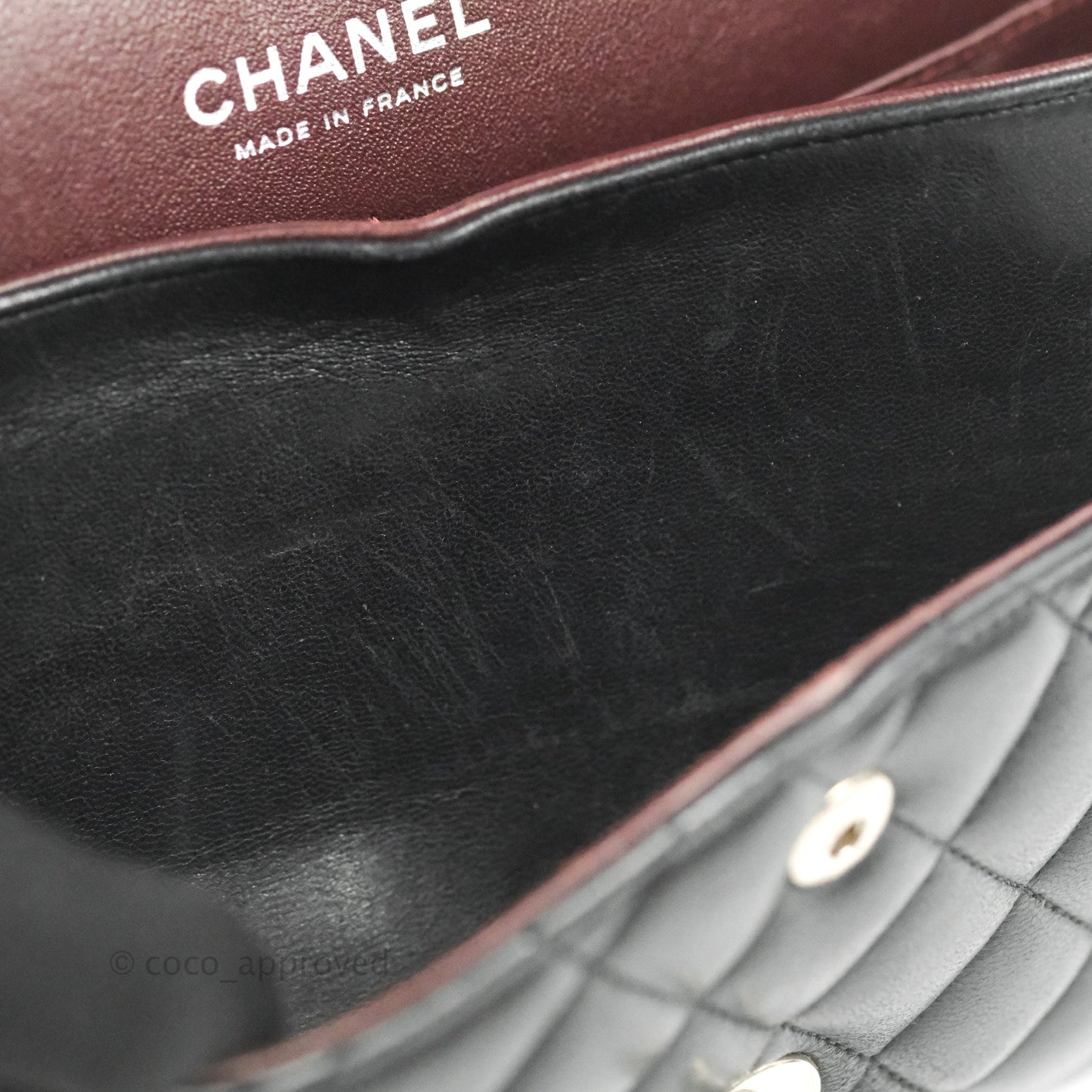 Chanel Classic M/L Medium Flap Quilted Black Lambskin Silver Hardware