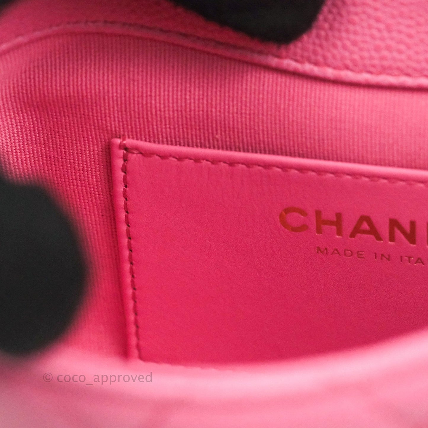 Chanel Mini Messenger Pink Caviar Bag 23P