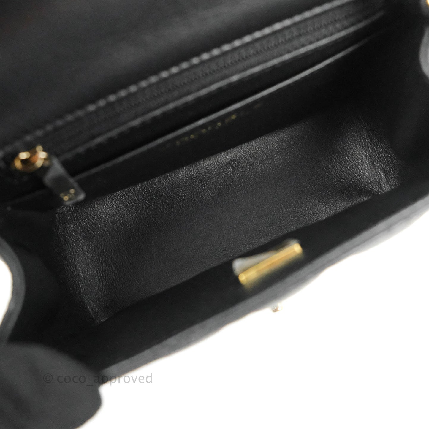Chanel Mini Square Black Lambskin Gold Hardware