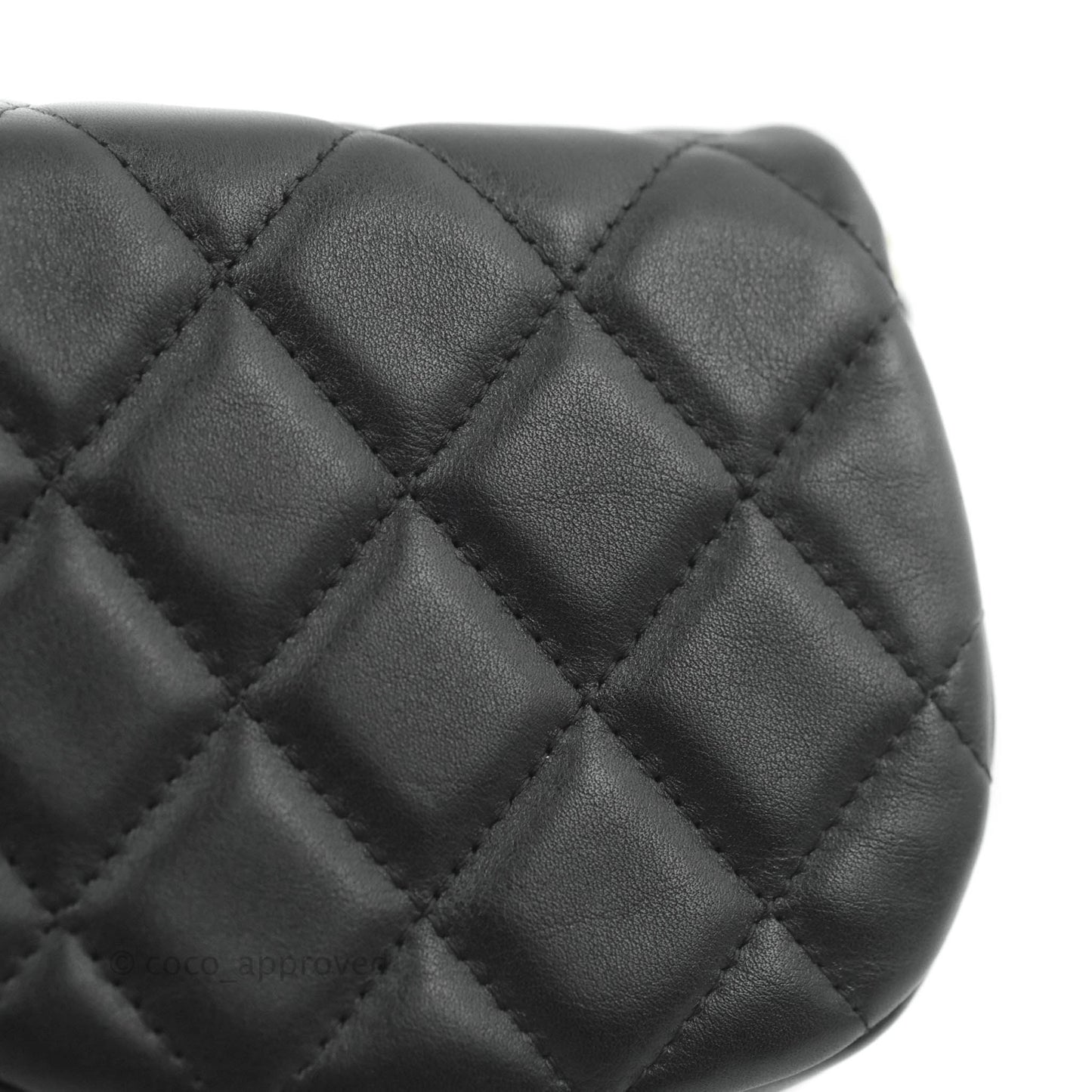 Chanel Mini Clutch with Chain Black Calfskin Aged Gold Hardware