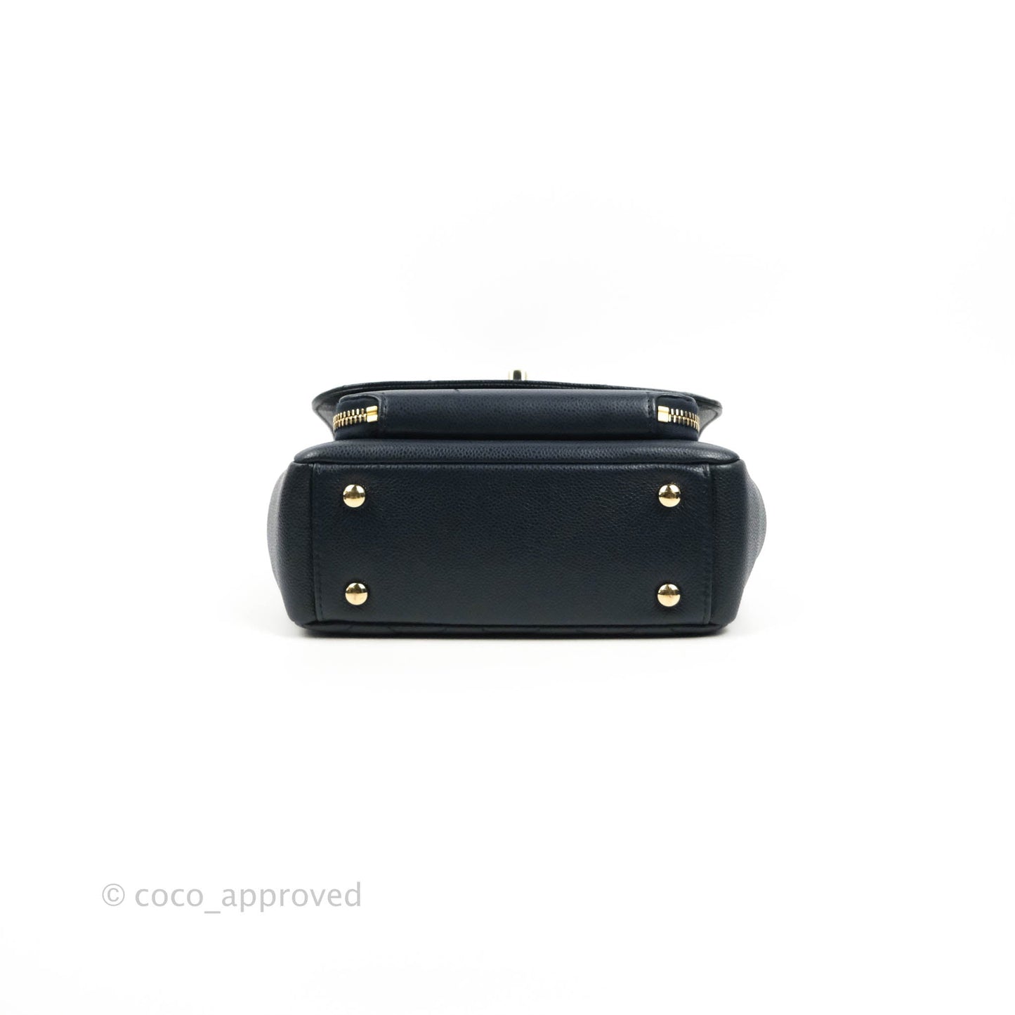 Chanel Quilted Small Business Affinity Flap Navy Caviar Gold Hardware