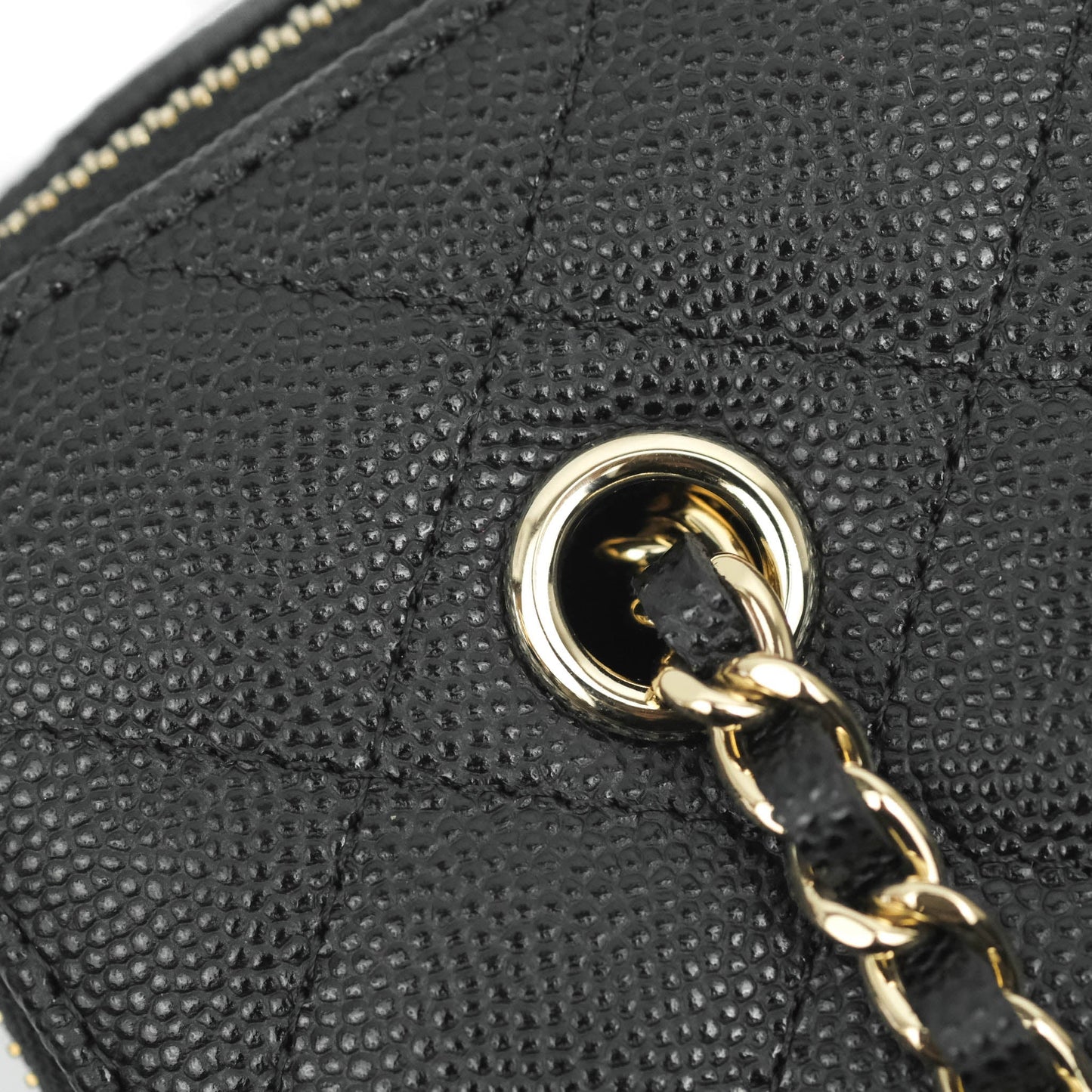 Chanel Vanity with Classic Chain Black Caviar Gold Hardware