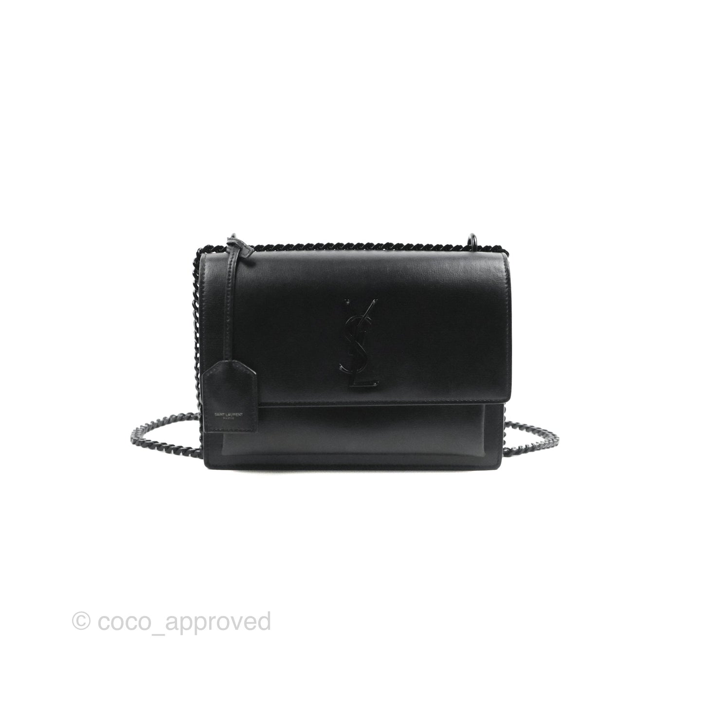 Saint Laurent Sunset Medium So Black Calfskin