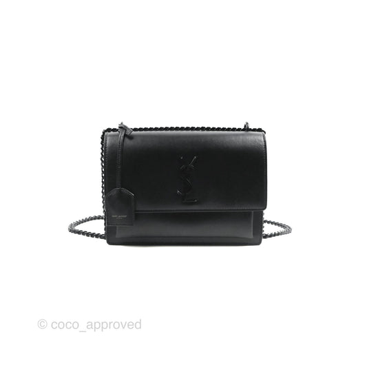 Saint Laurent Sunset Medium So Black Calfskin