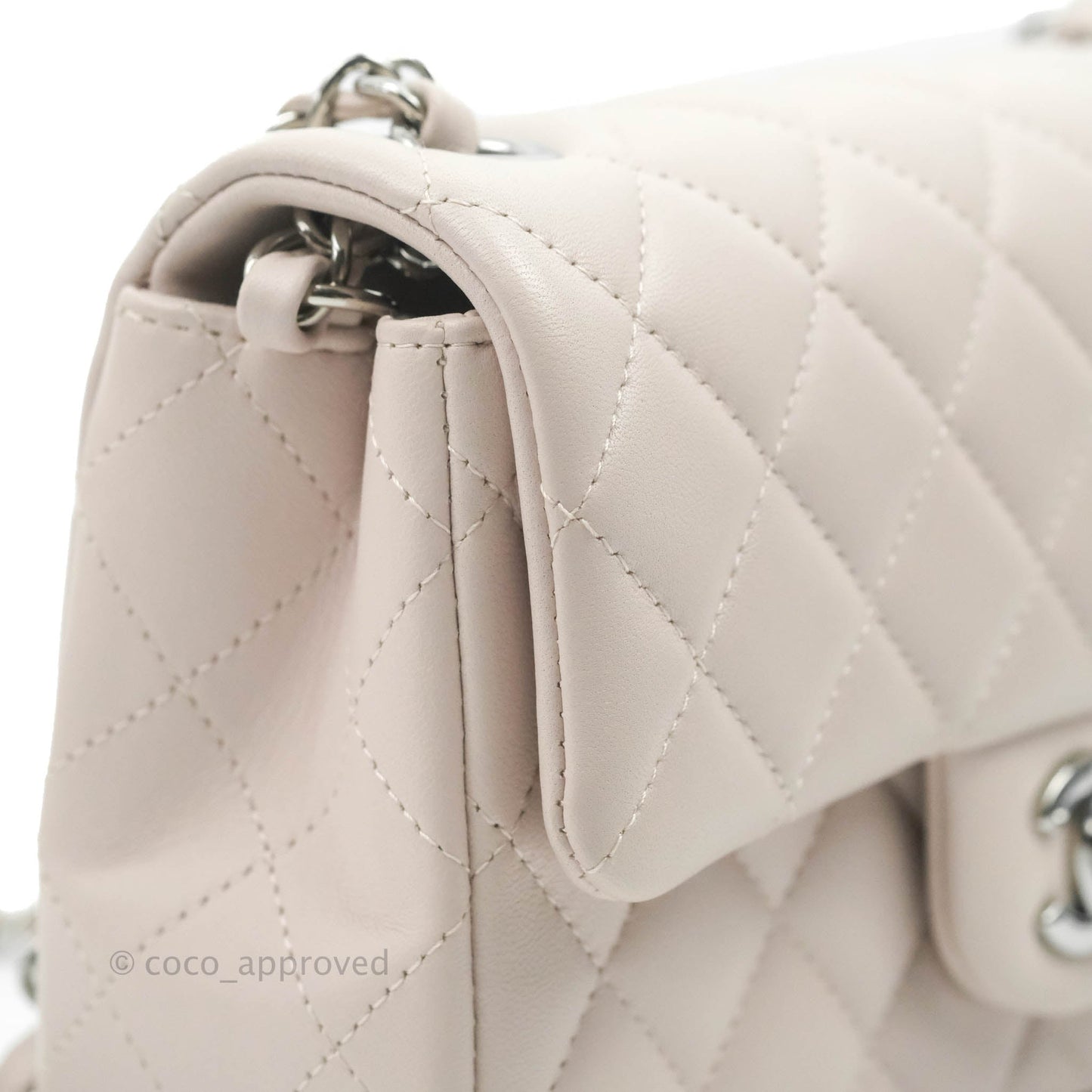 Chanel Quilted Mini Rectangular Light Lilac Lambskin Silver Hardware