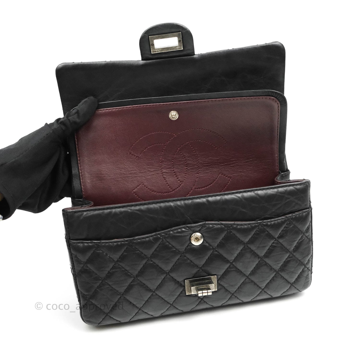 Chanel Reissue 225 Quilted Aged Calfskin Black Ruthenium Hardware