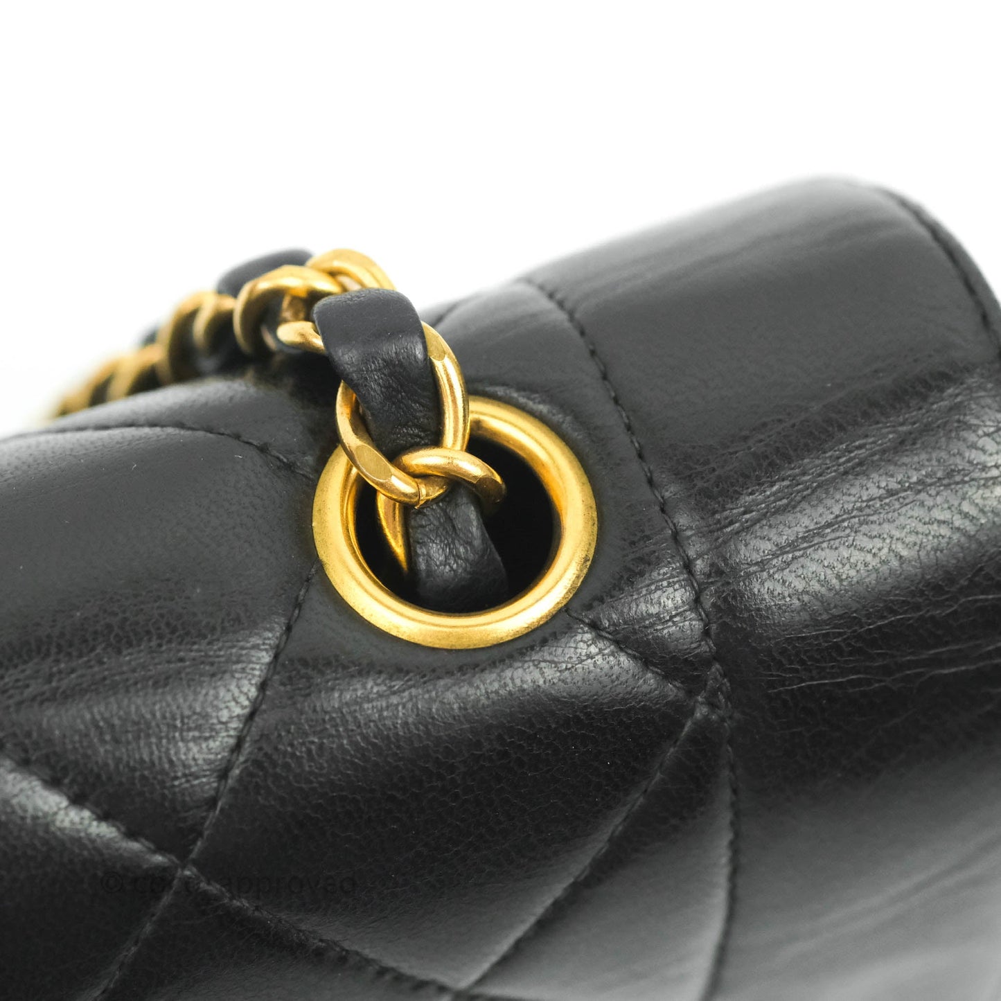 Chanel Black Quilted Lambskin Small Vintage Classic Diana Flap 24K Gold Hardware