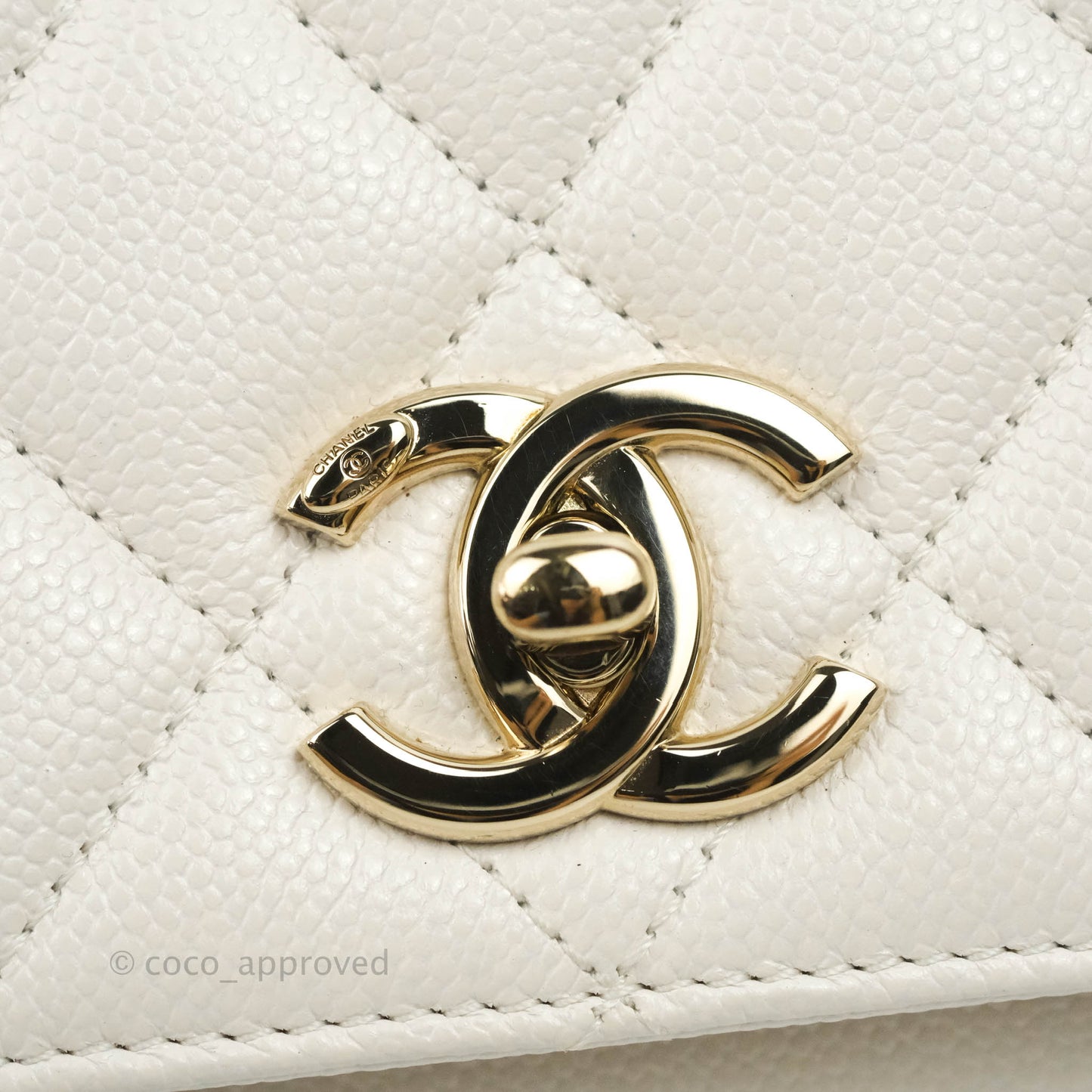 Chanel Quilted Small Business Affinity Flap White Caviar Gold Hardware