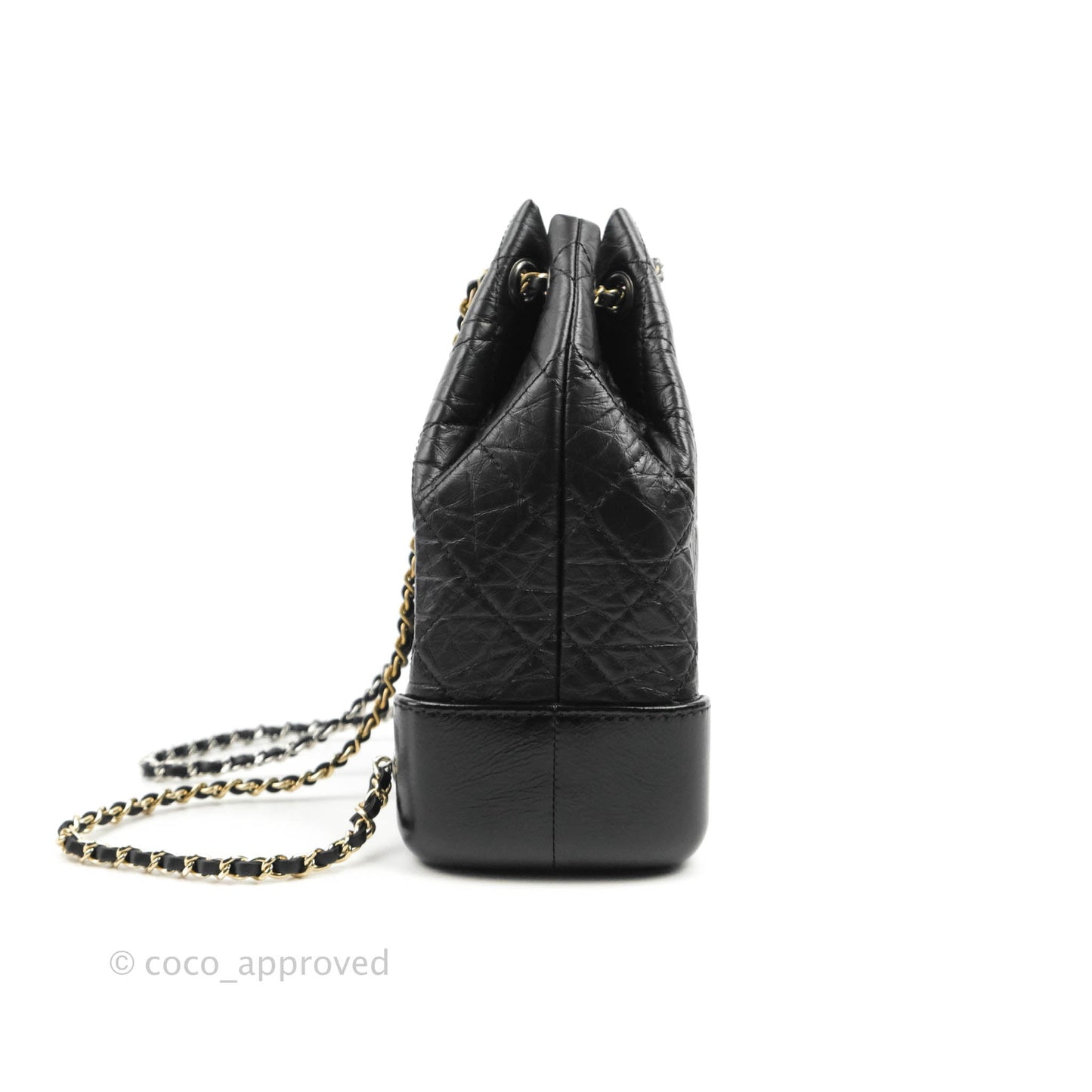 Chanel Small Gabrielle Backpack Black Aged Calfskin