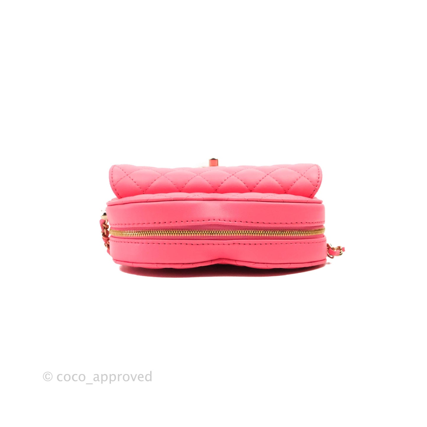 Chanel Large Heart Bag Pink Lambskin Gold Hardware 22S