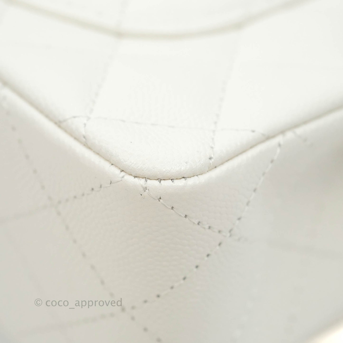 Chanel Classic Small S/M Flap White Caviar Gold Hardware 20S