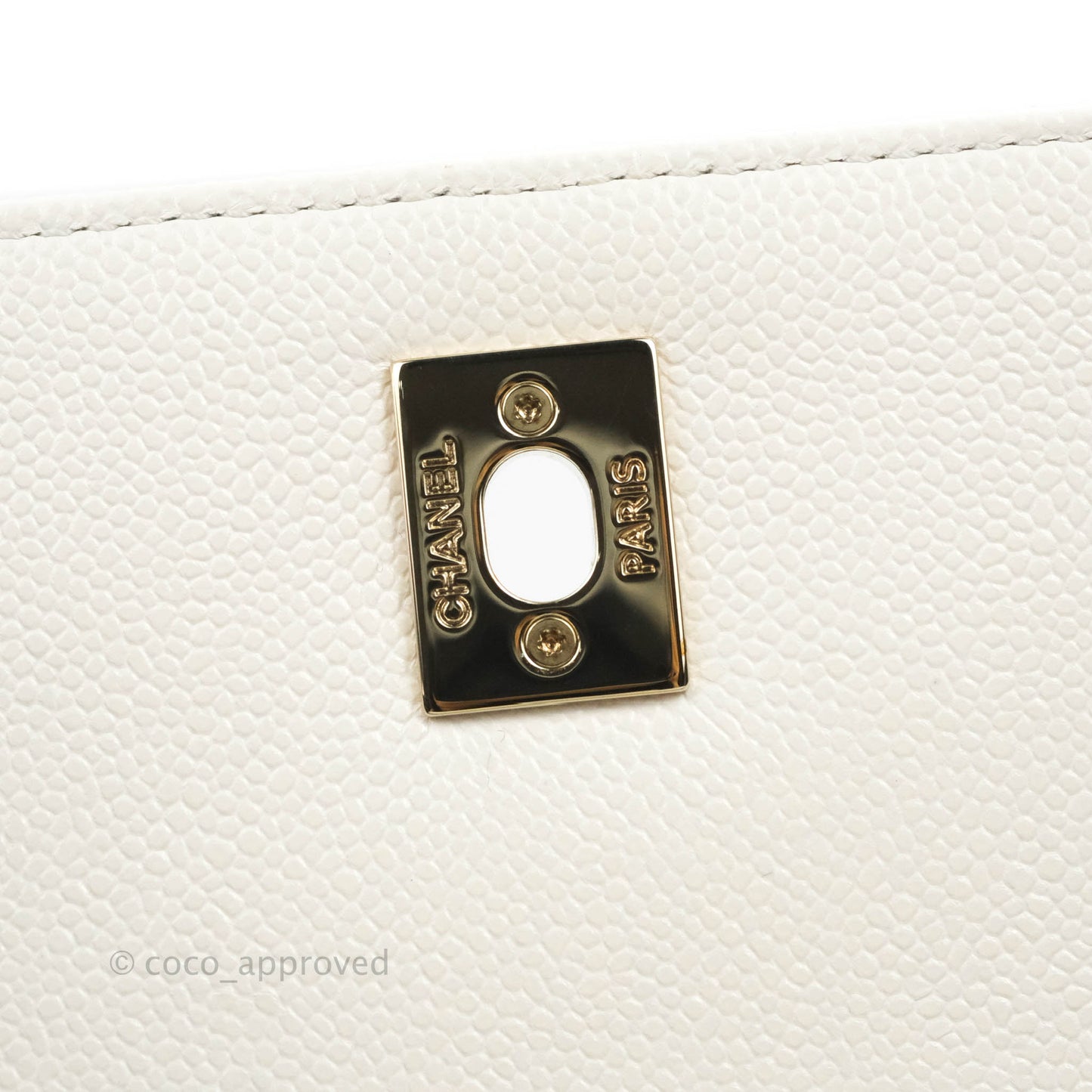 Chanel Quilted Small Business Affinity Flap White Caviar Gold Hardware