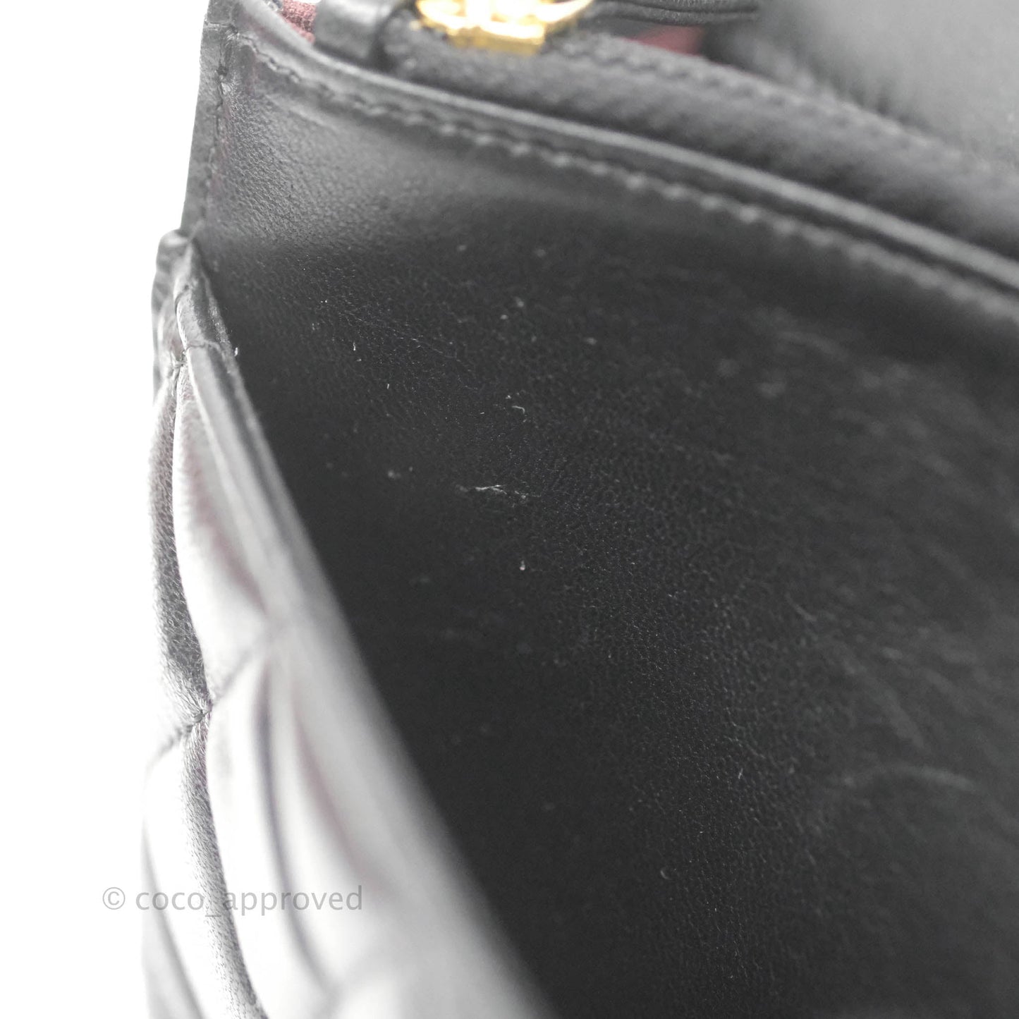 Chanel Quilted Classic WOC Black Lambskin Gold Hardware