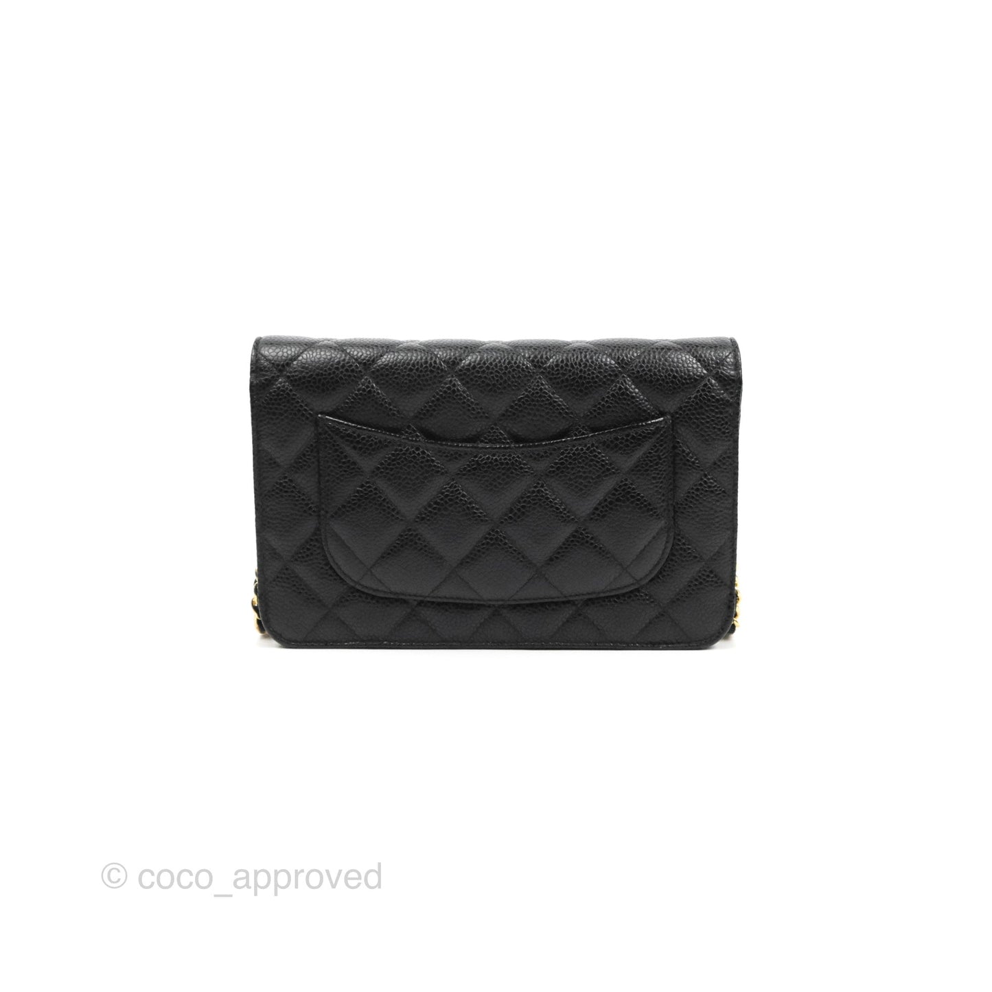 Chanel Quilted Classic WOC Black Caviar Gold Hardware