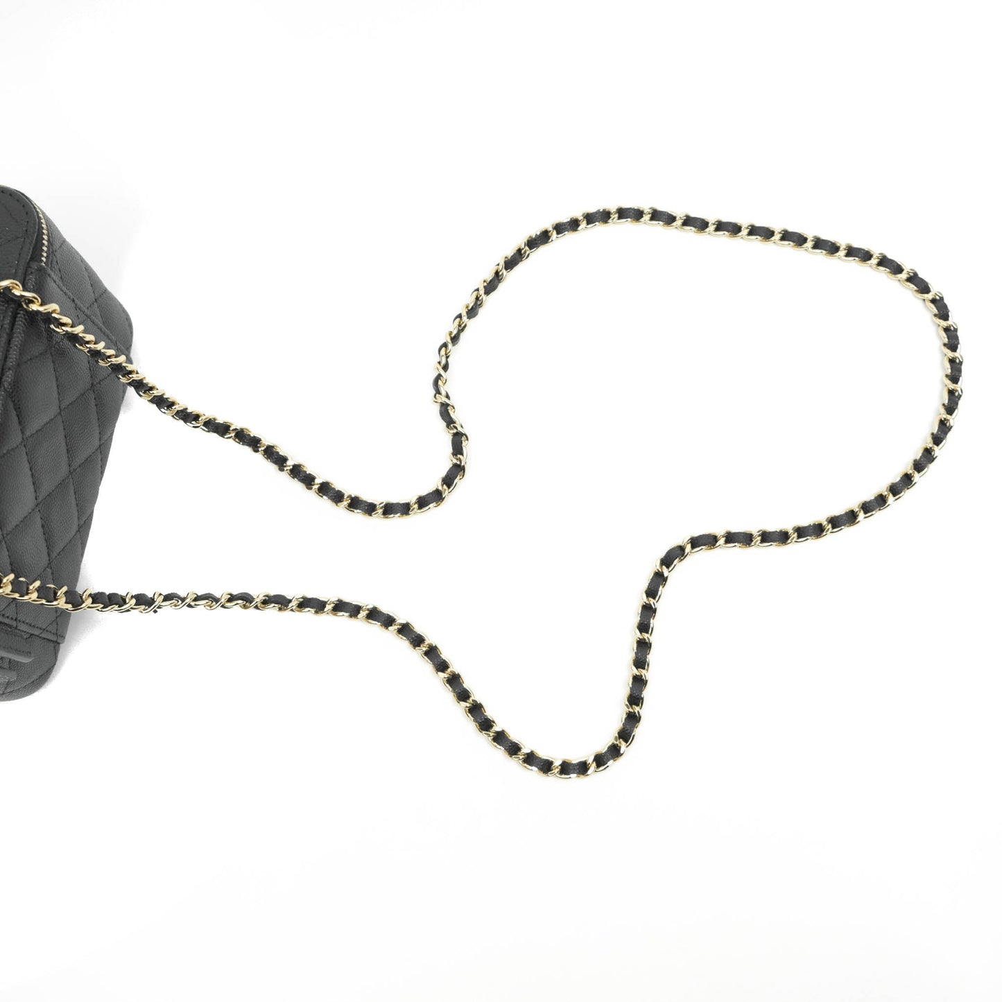 Chanel Vanity with Classic Chain Black Caviar Gold Hardware
