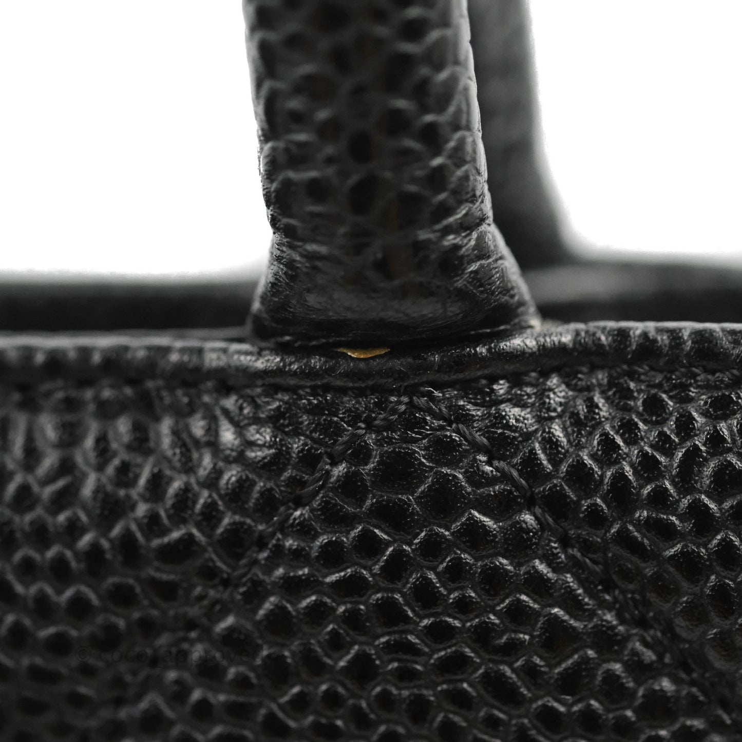 Chanel Medallion Vintage CC Black Caviar Tote Bag Silver Hardware