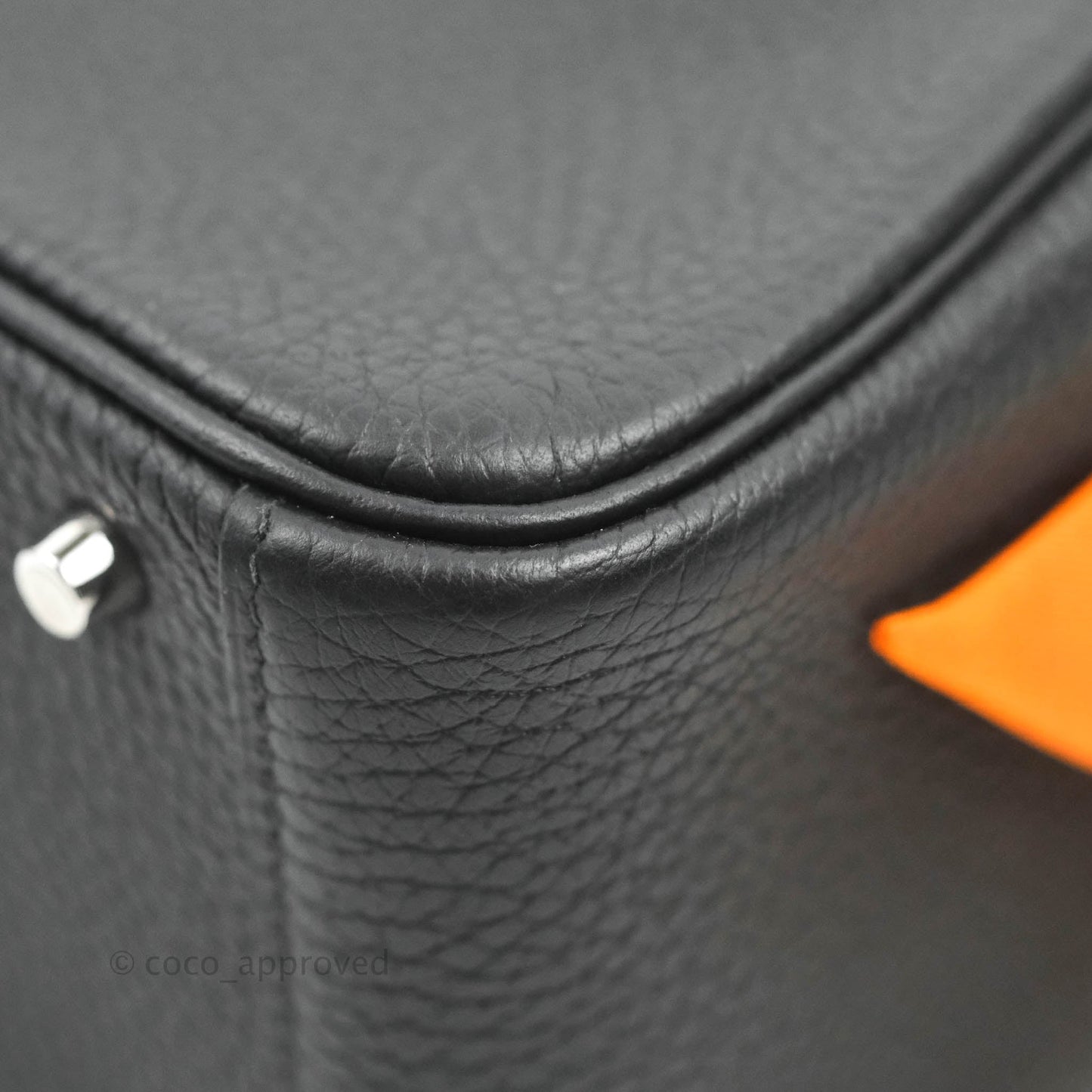 Hermès Mini Lindy 20 Taurillon Clemence Black Palladium Hardware With Twilly